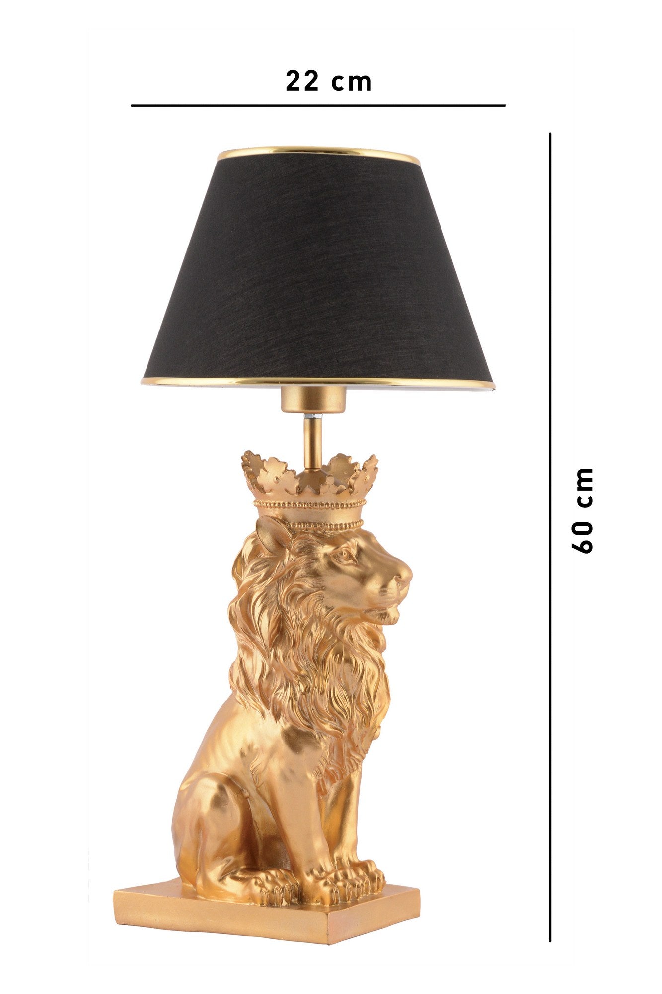 Candeeiro de mesa-Lion King-Preto
Dourado