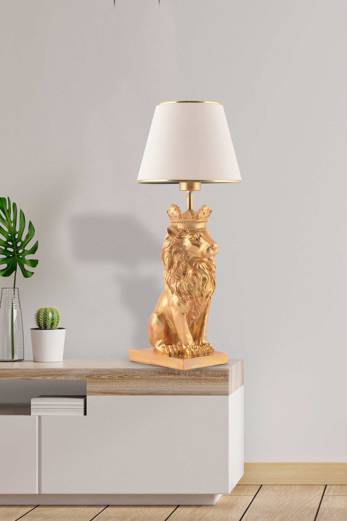 Candeeiro de mesa-Lion King-Branco
Prata