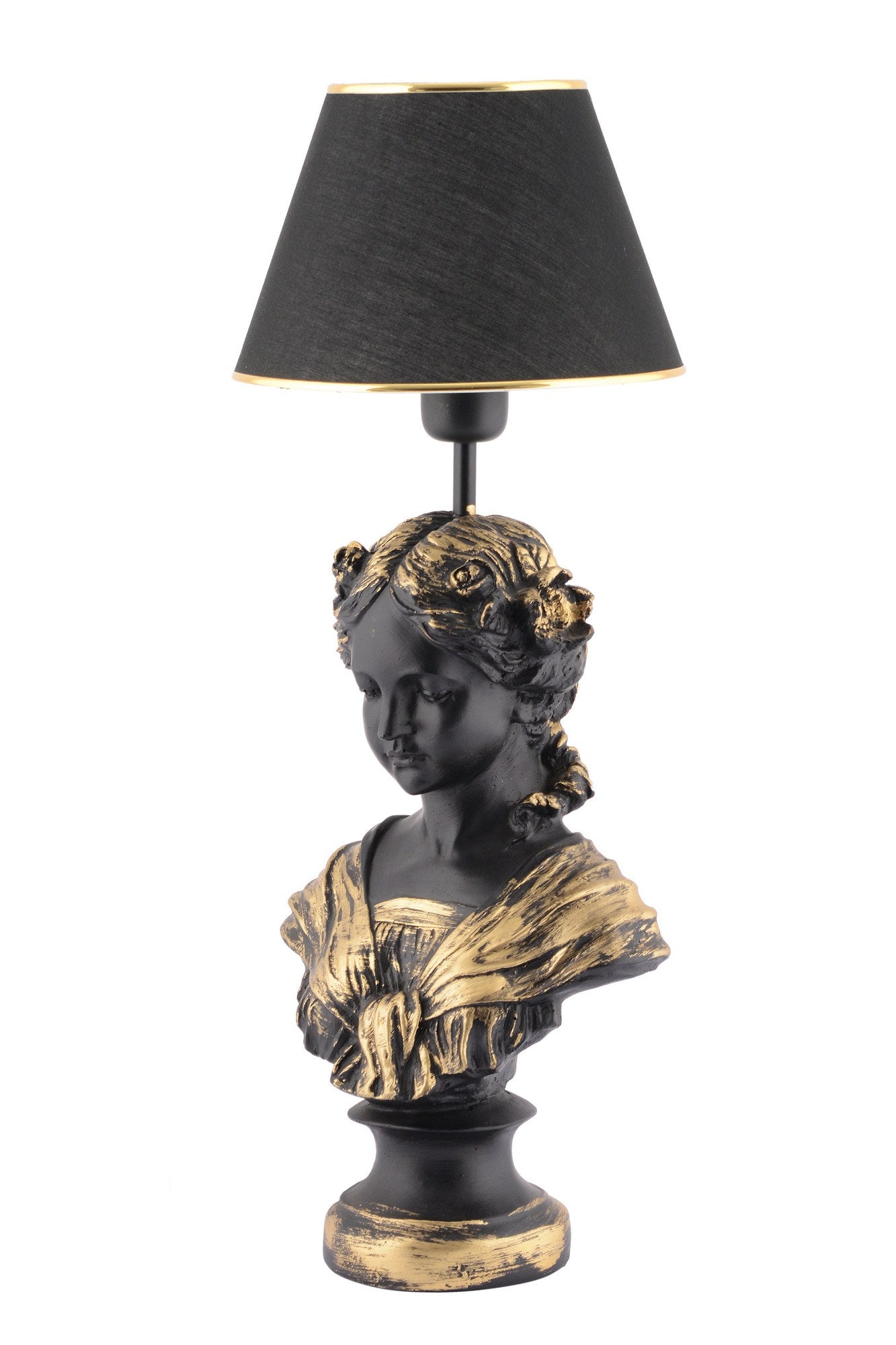 Candeeiro de mesa-Opelya-Preto
Dourado