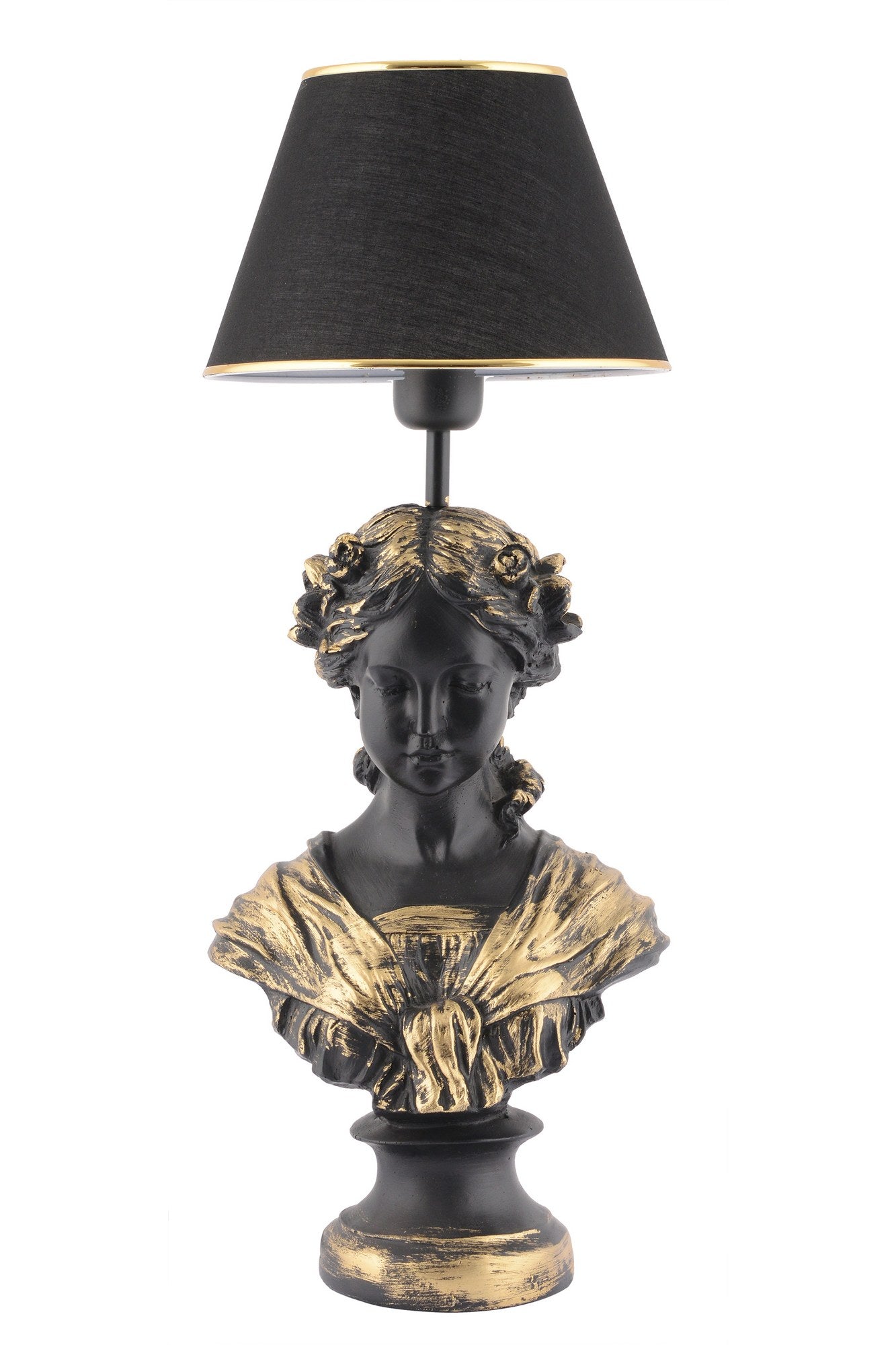 Candeeiro de mesa-Opelya-Preto
Dourado