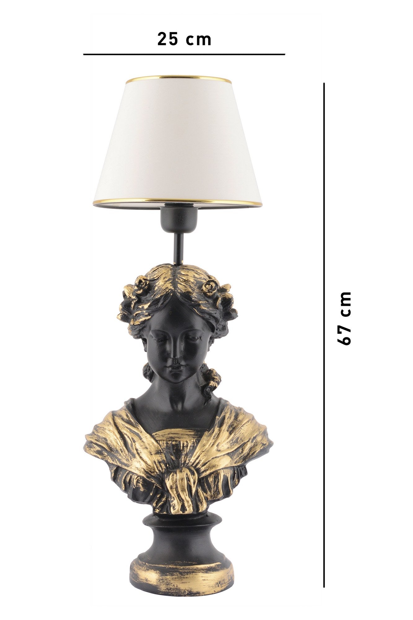 Candeeiro de mesa-Opelya-Branco
Preto
Dourado