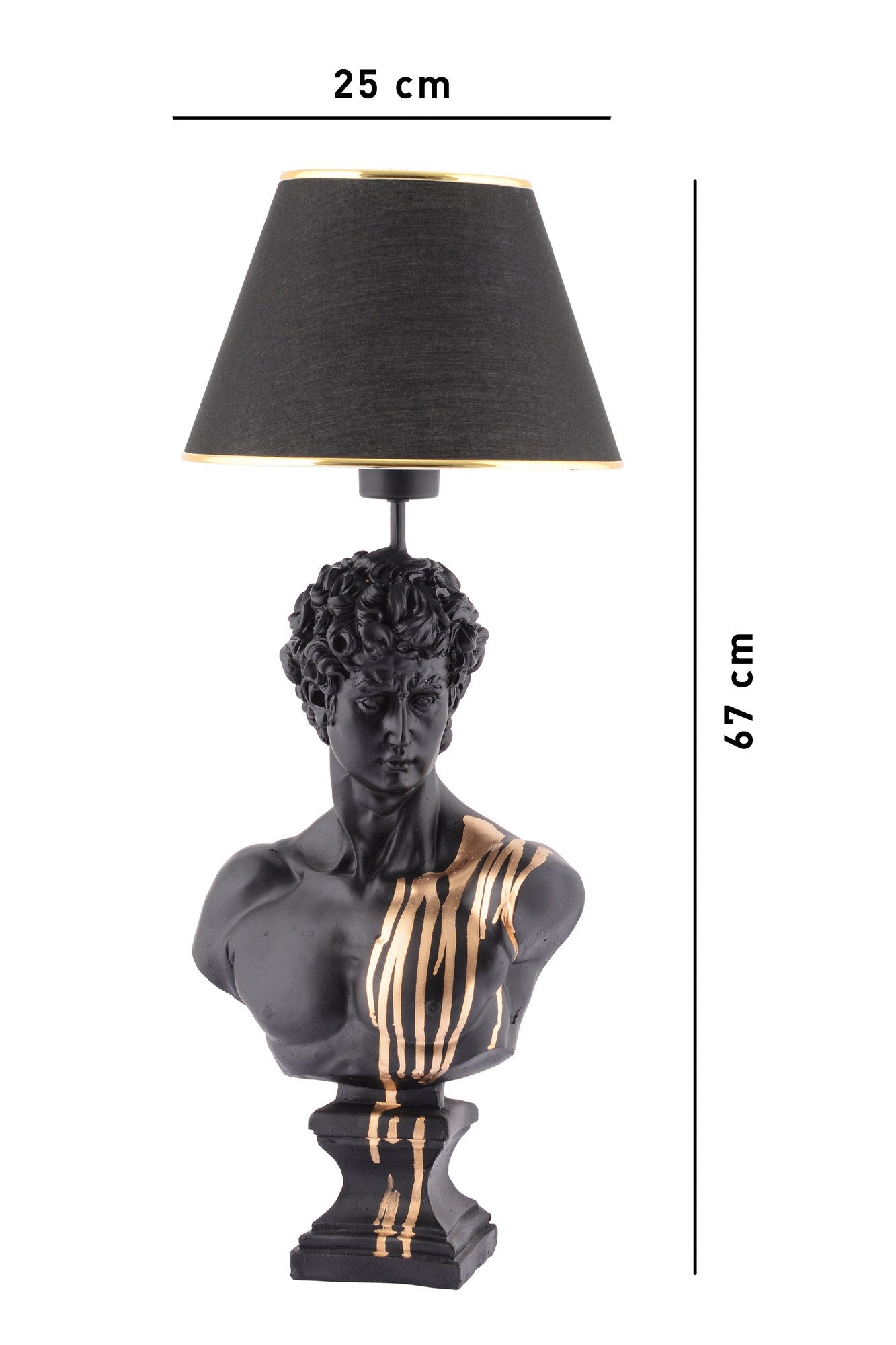 Candeeiro de mesa-Dawud-Preto
Dourado