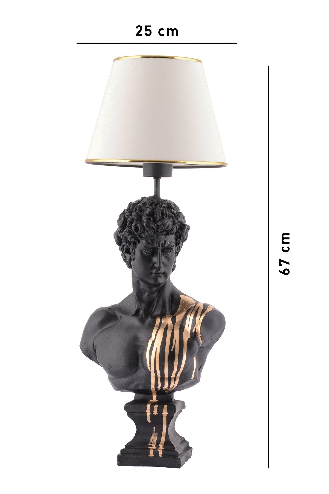 Candeeiro de mesa-Dawud-Branco
Preto
Dourado