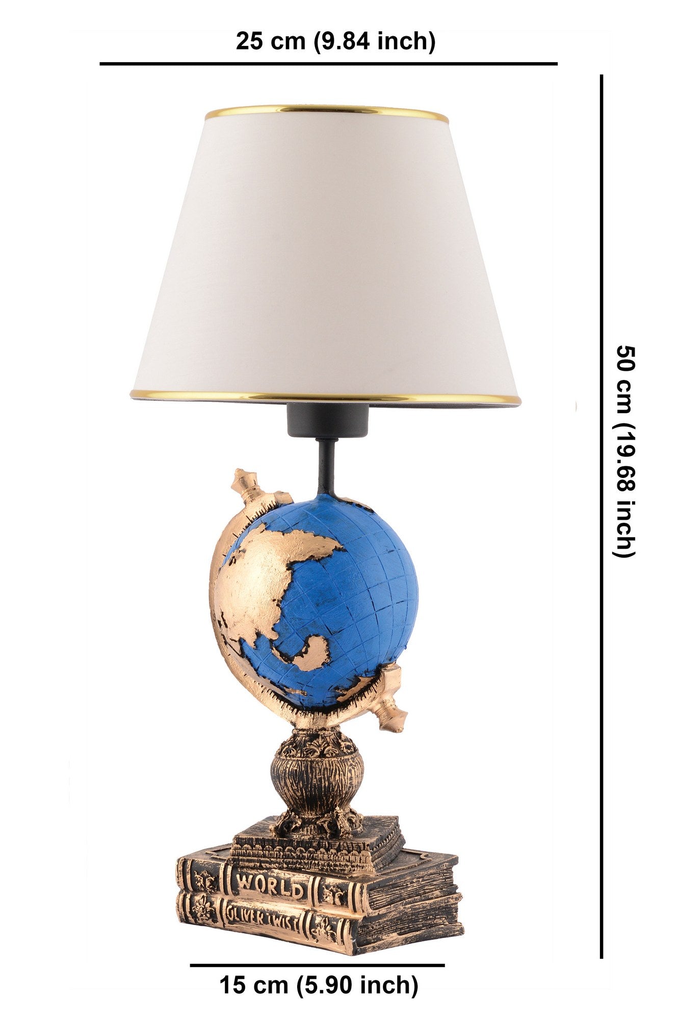 Candeeiro de mesa-World-Preto
Branco
Dourado