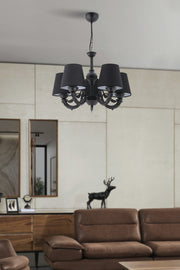 Candeeiro de Teto – 65 cm – Preto – Metal