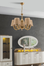 Candeeiro de Teto – 65 cm – Dourado – Metálico