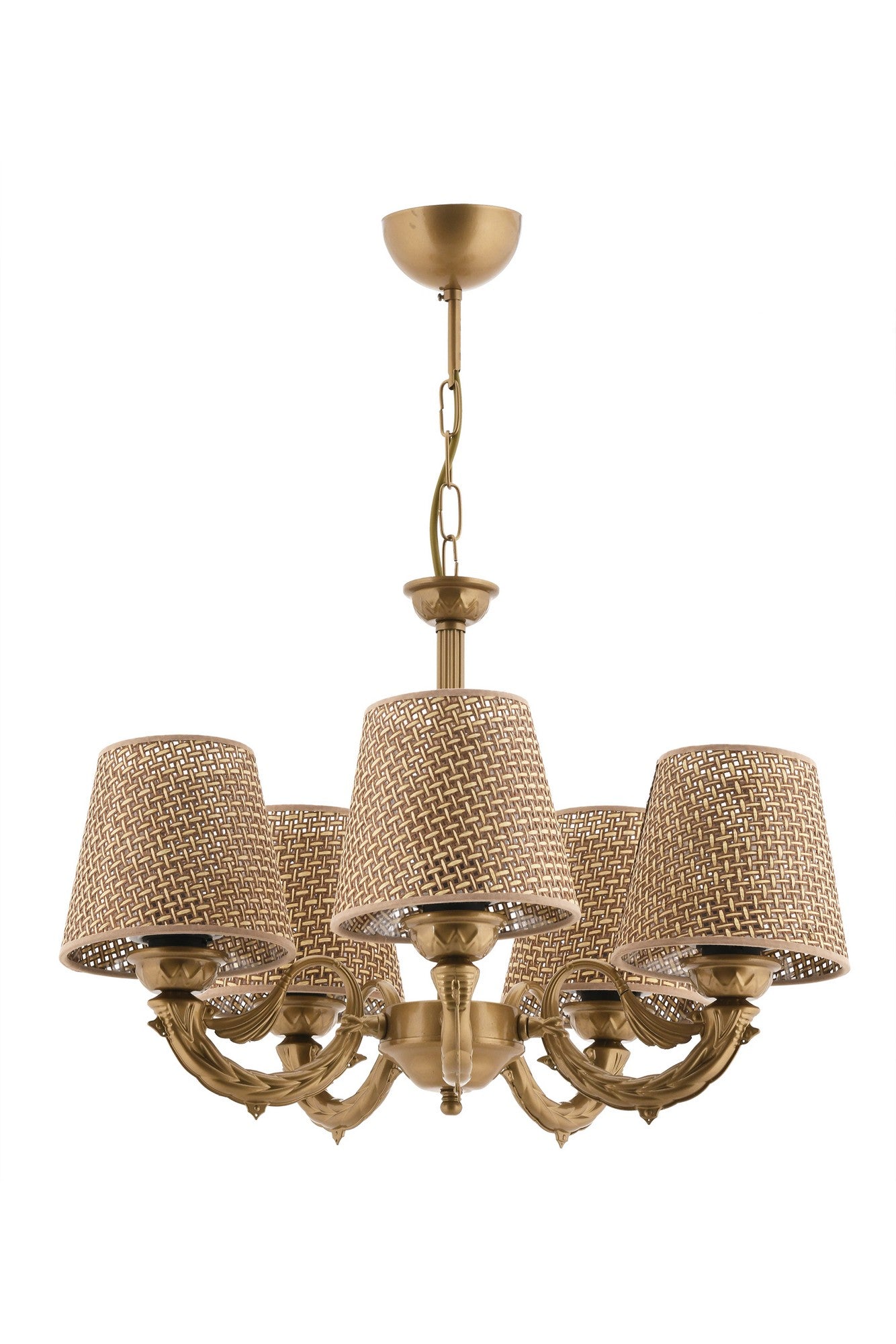 Candeeiro de Teto – 65 cm – Dourado – Metálico