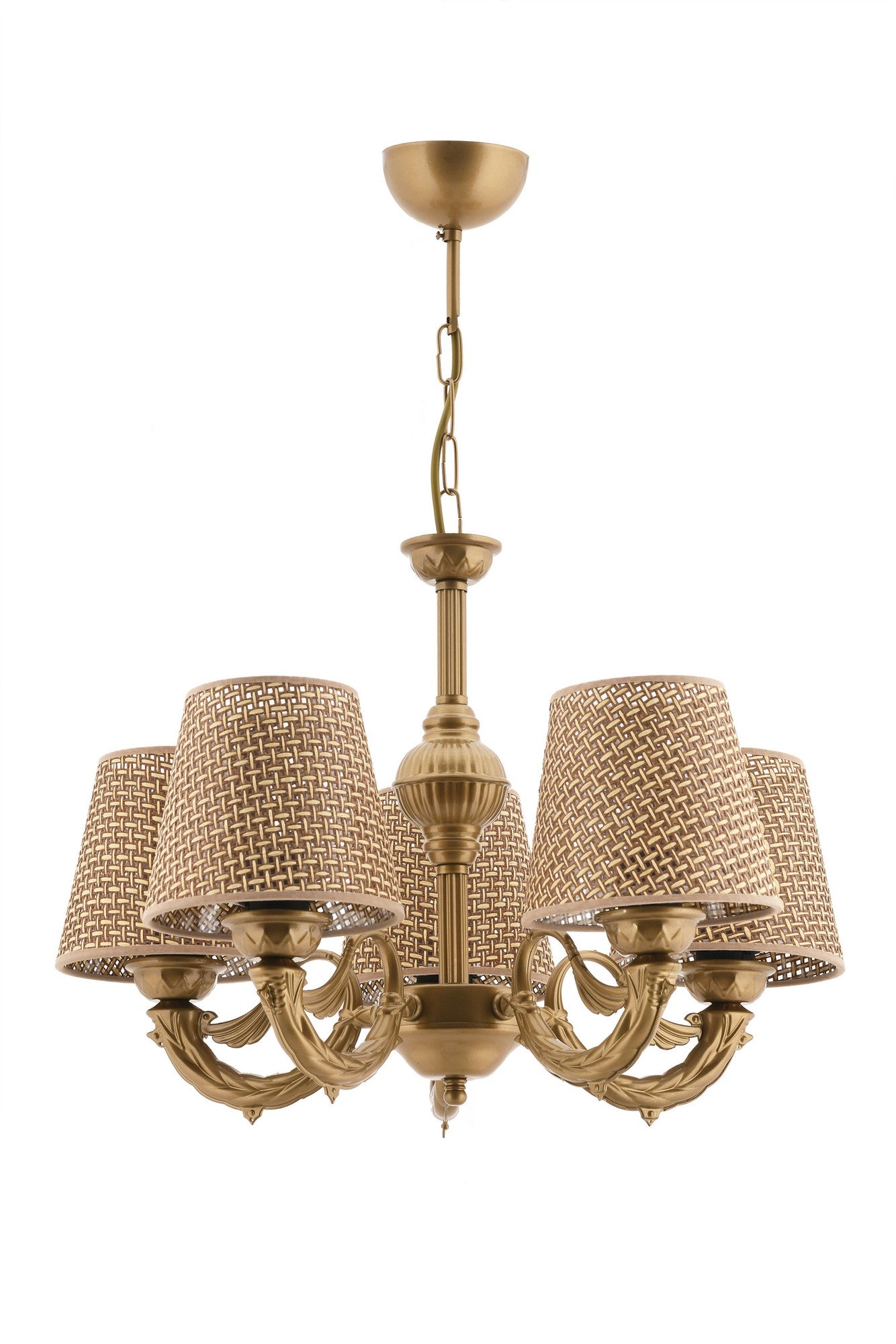 Candeeiro de Teto – 65 cm – Dourado – Metálico