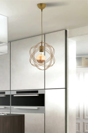 Candeeiro de Teto – 60 cm – Dourado – Metal