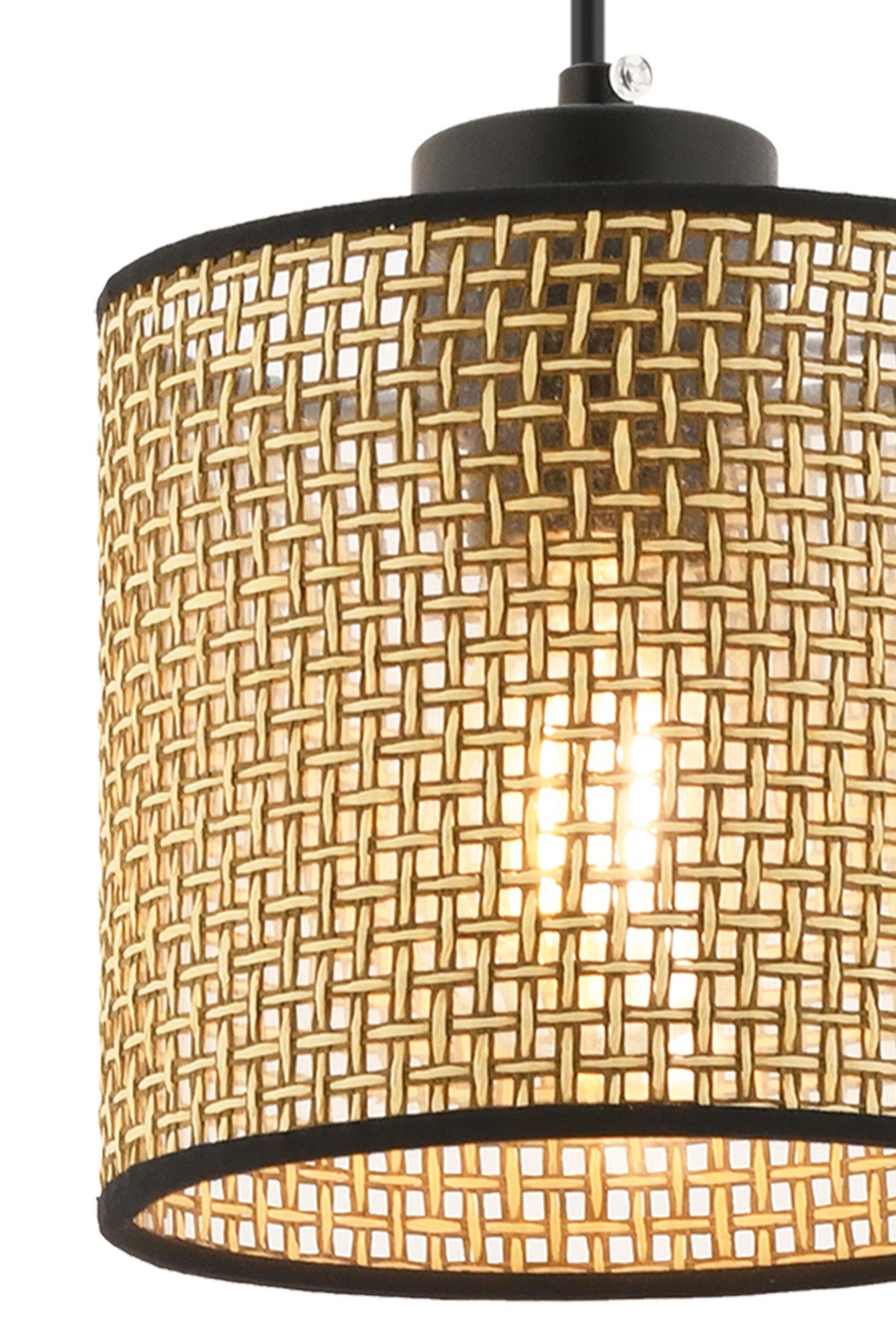 Candeeiro de Teto – 50 cm – Bege – Metálico e Algodão