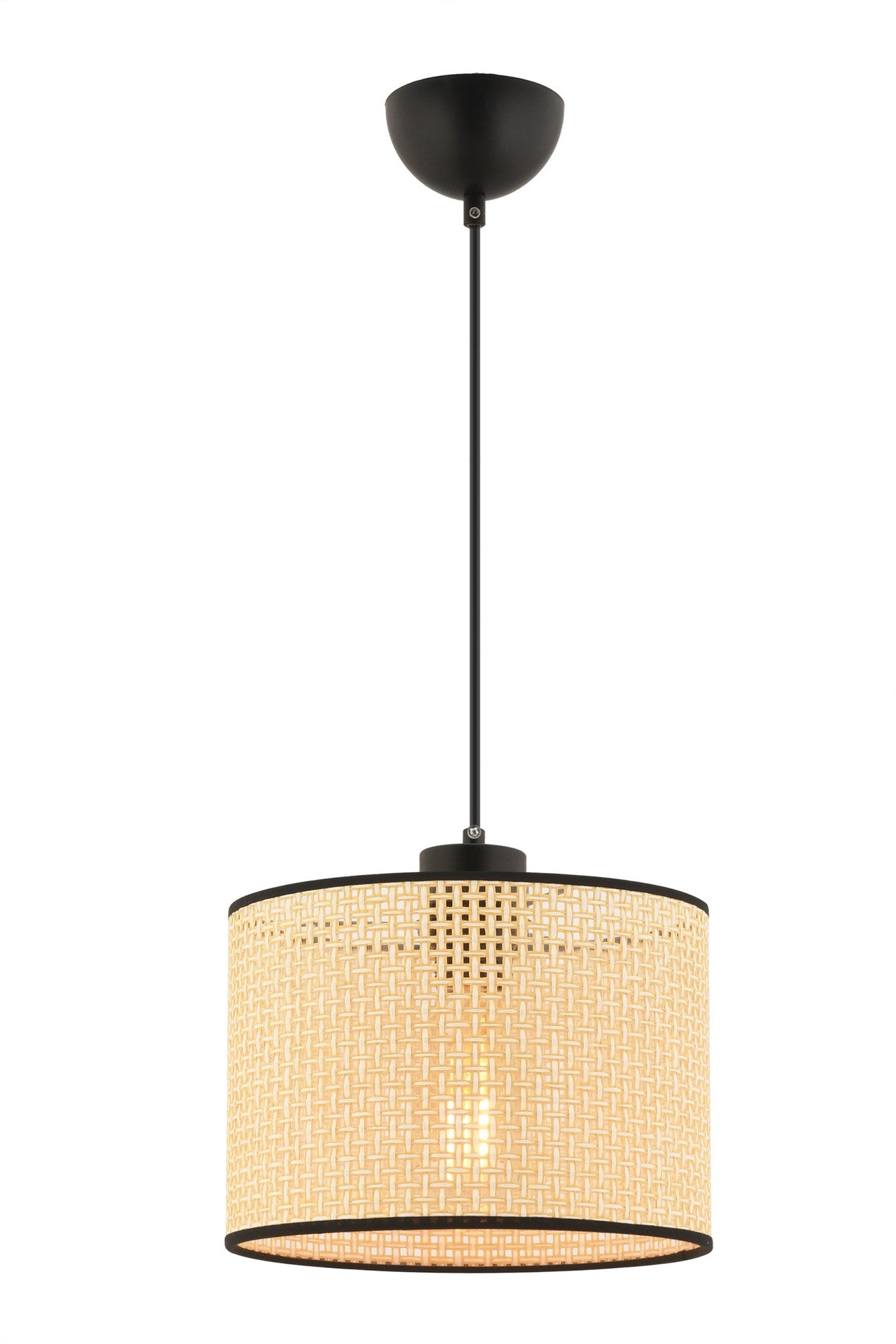 Candeeiro de Teto – 65 cm – Camel – Metal e Algodão
