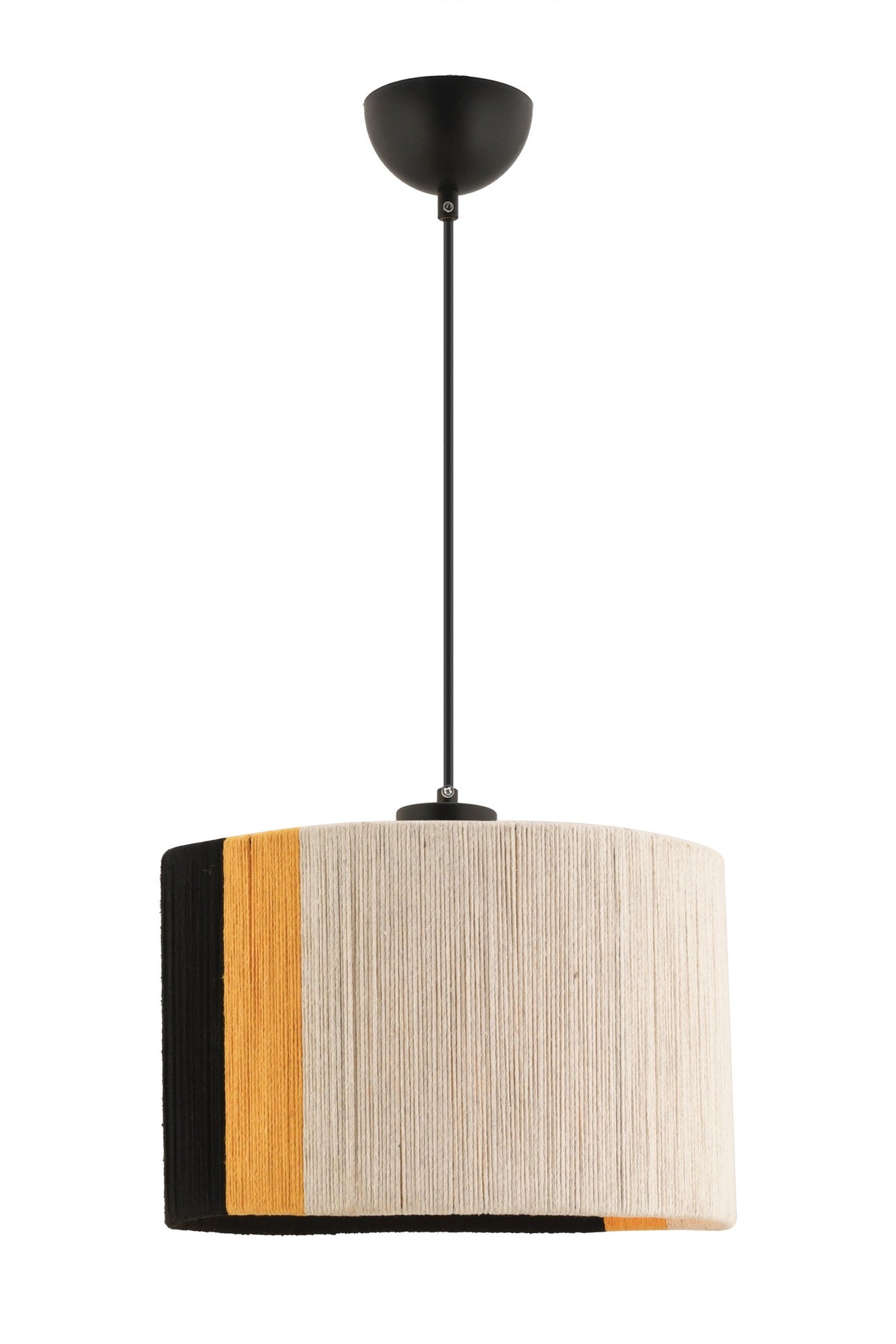 Candeeiro de Teto – 30x30cm – Branco, Amarelo, Preto – Metal