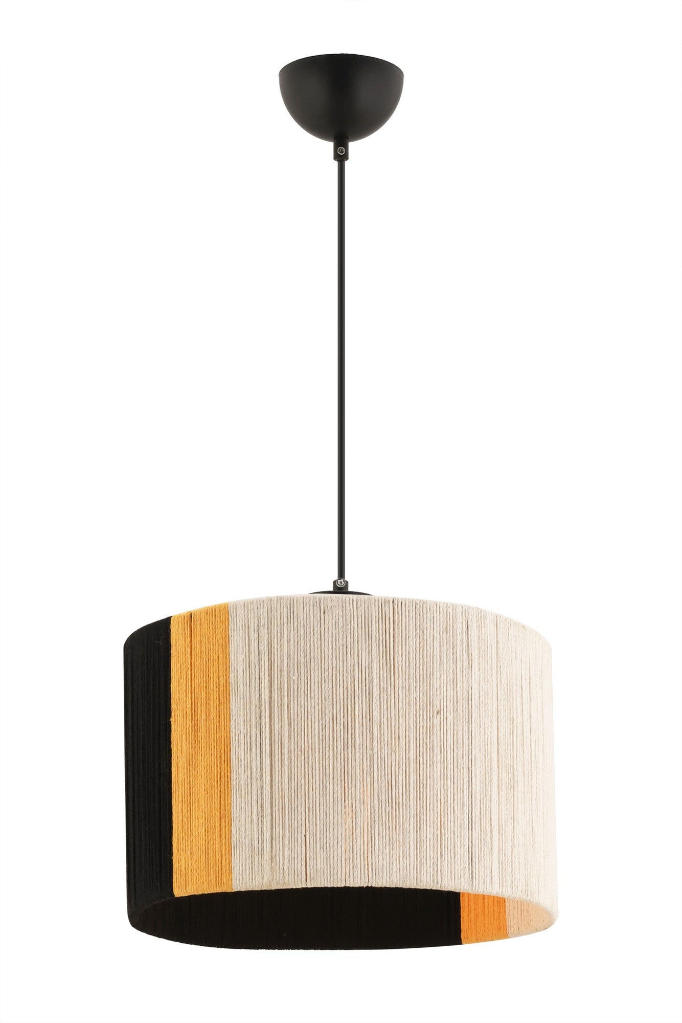 Candeeiro de Teto – 30x30cm – Branco, Amarelo, Preto – Metal