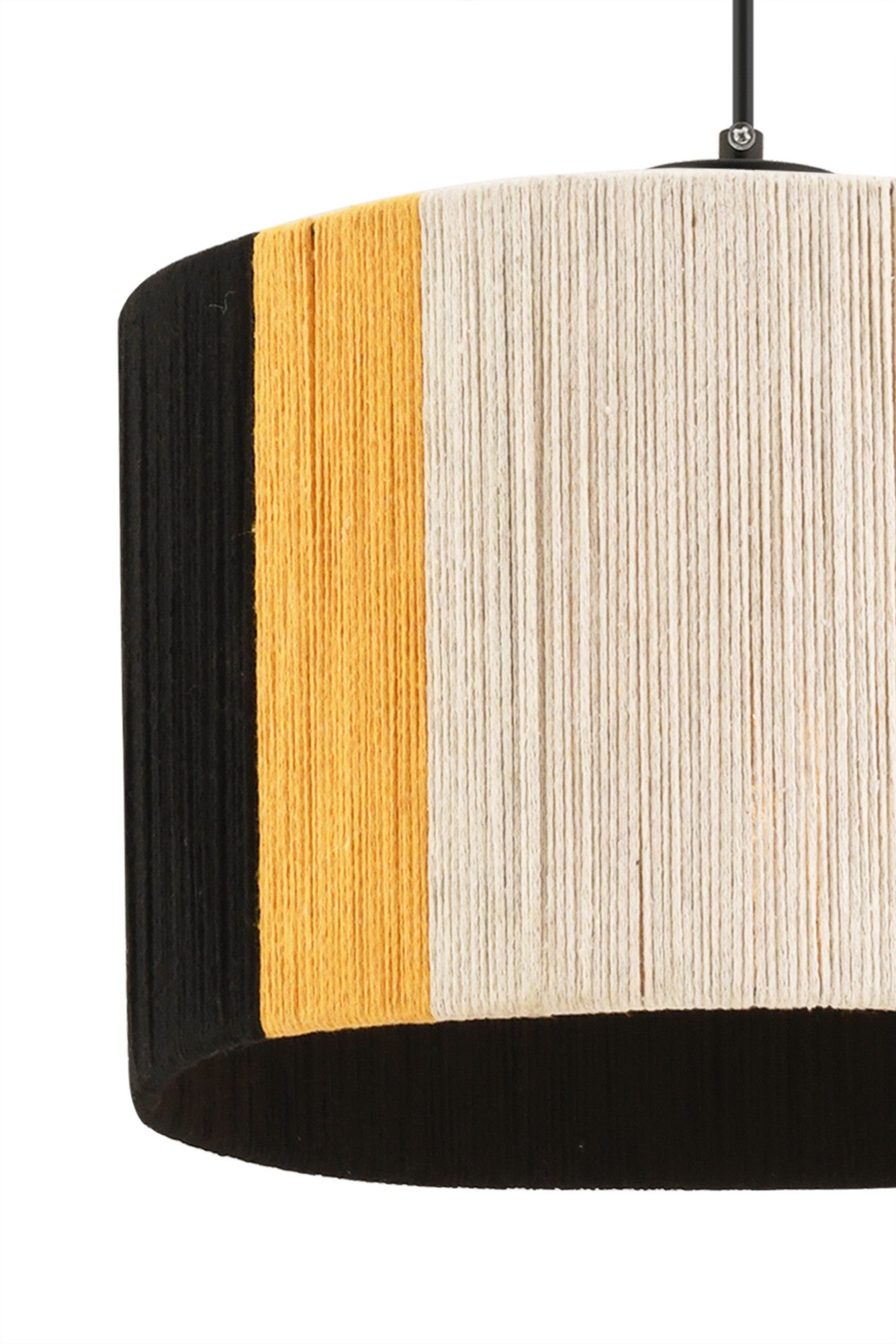 Candeeiro de Teto – 30x30cm – Branco, Amarelo, Preto – Metal
