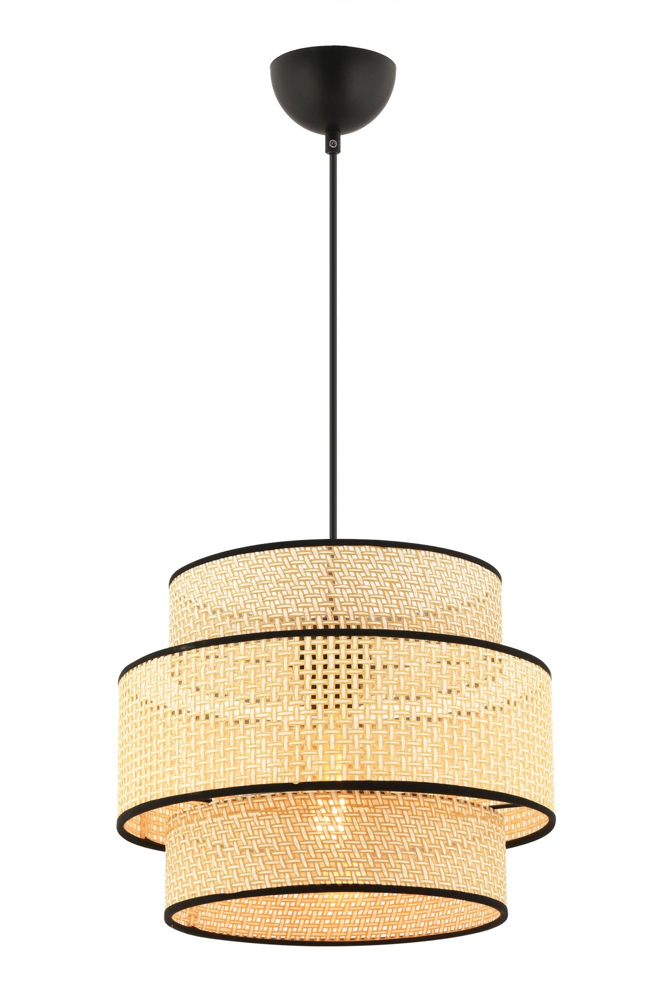 Candeeiro de Teto – 65 cm – Camel – Metal e Tecido