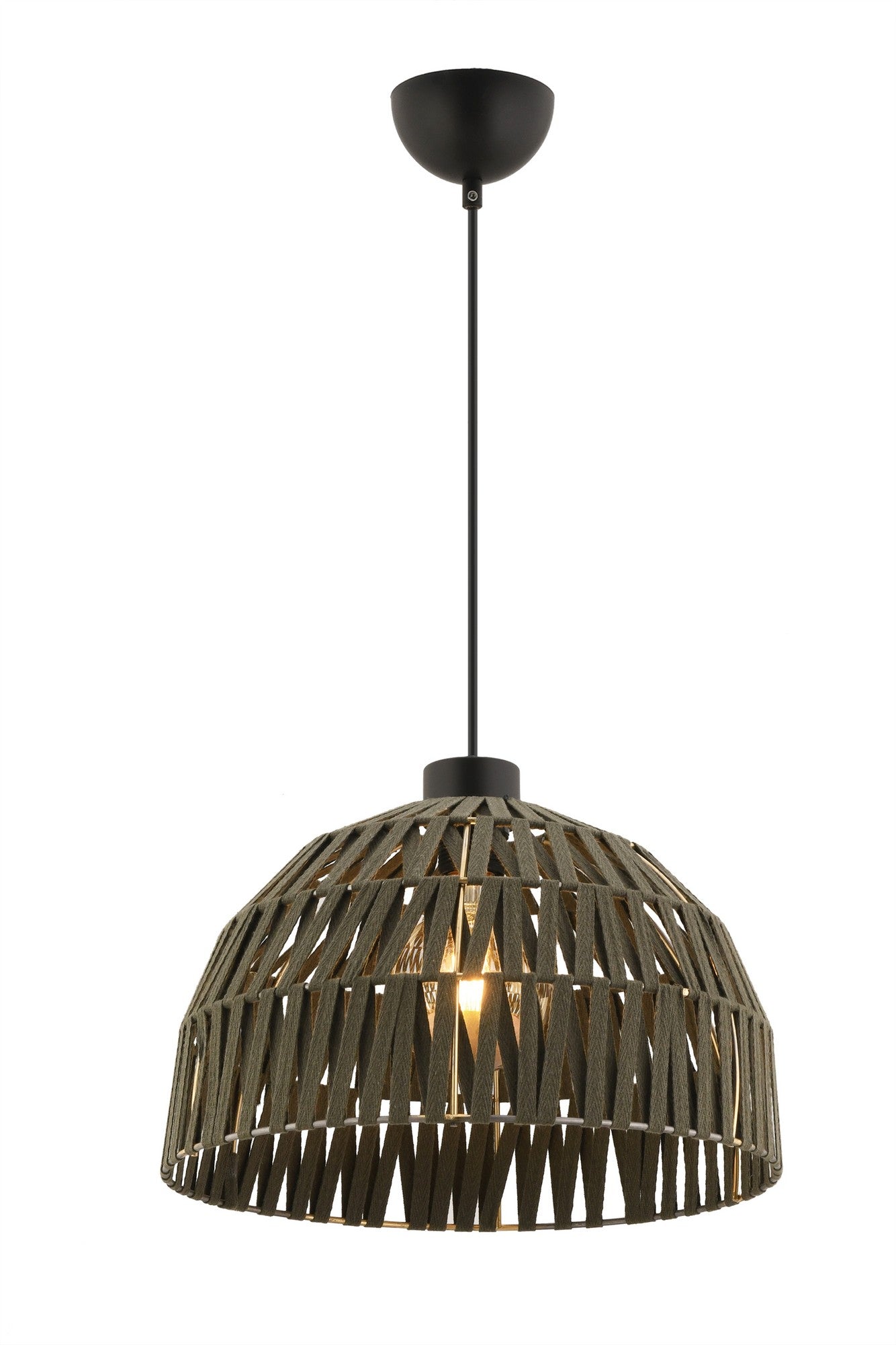 Candeeiro de Teto – 65 cm – Verde – Metal