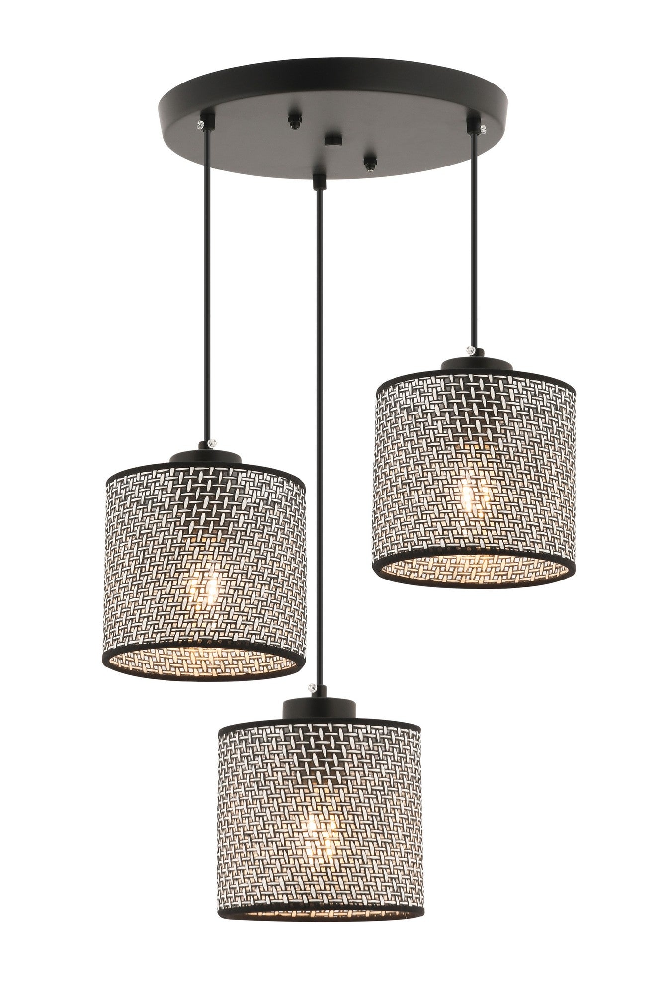 Candeeiro de Teto – 60 cm – Cinza – Metal