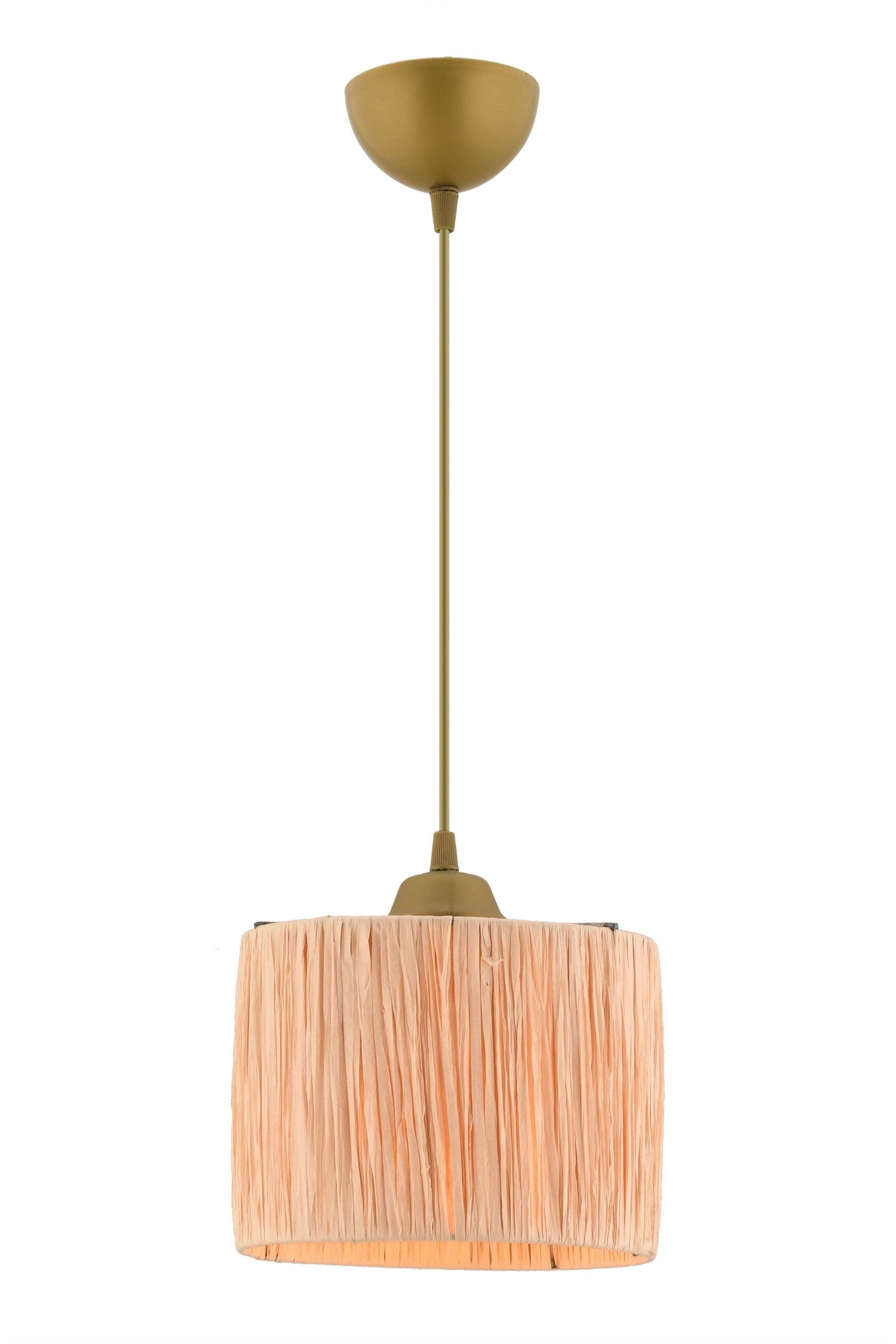 Candeeiro de Teto – 55 cm – Natural – Metal e Ráfia