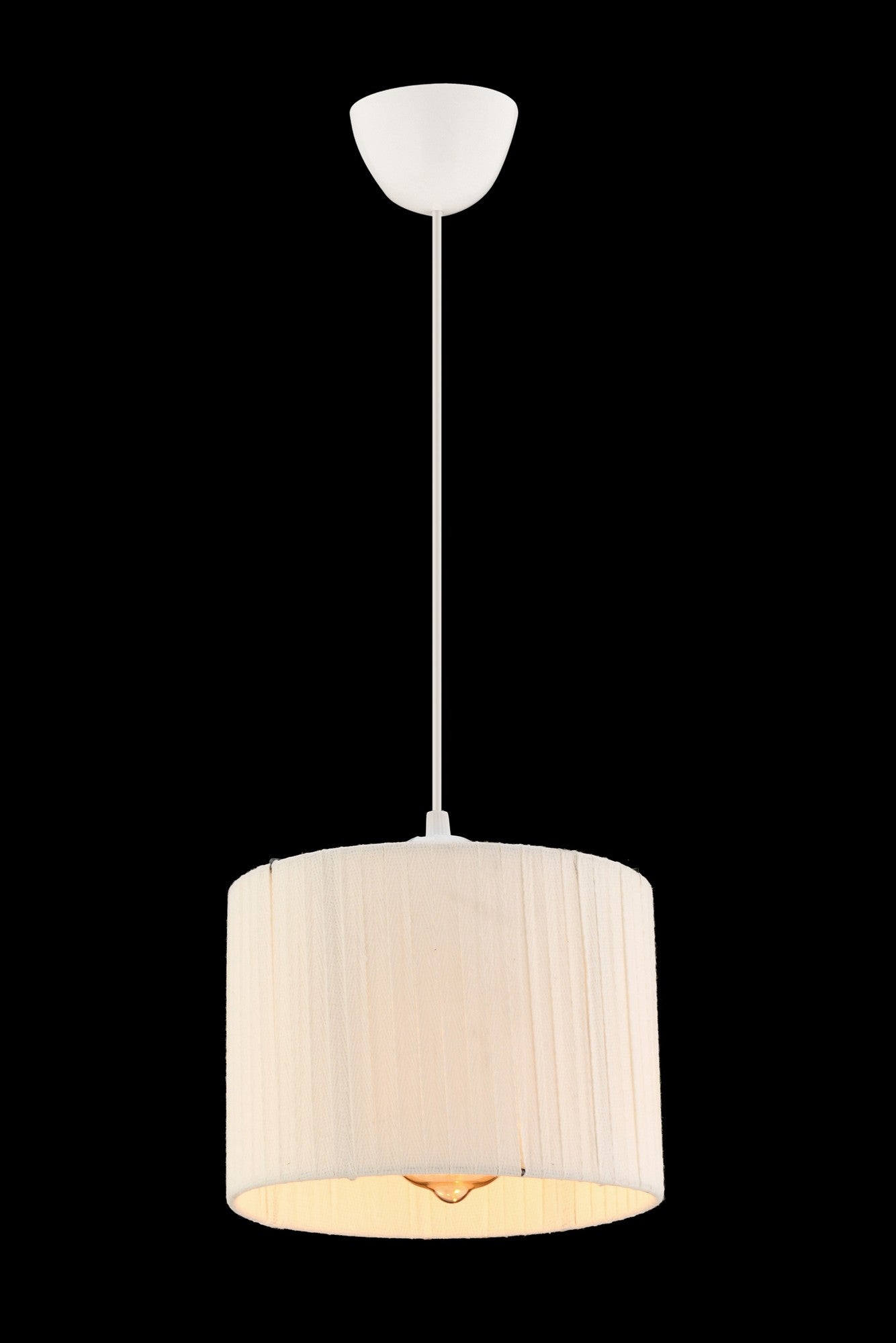 Candeeiro de Teto – 55 cm – Branco – Metálico e Ráfia