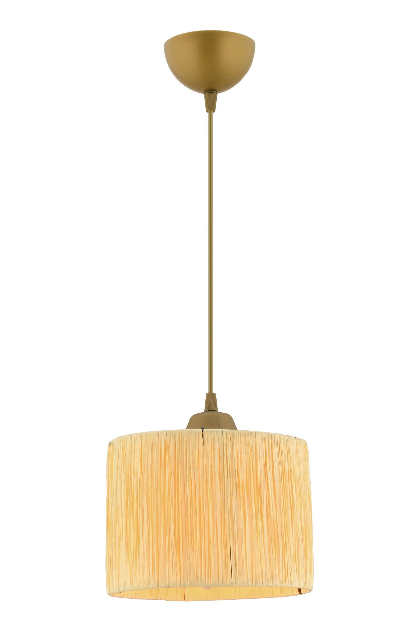 Candeeiro de Teto - 55 cm - Amarelo - Metálico