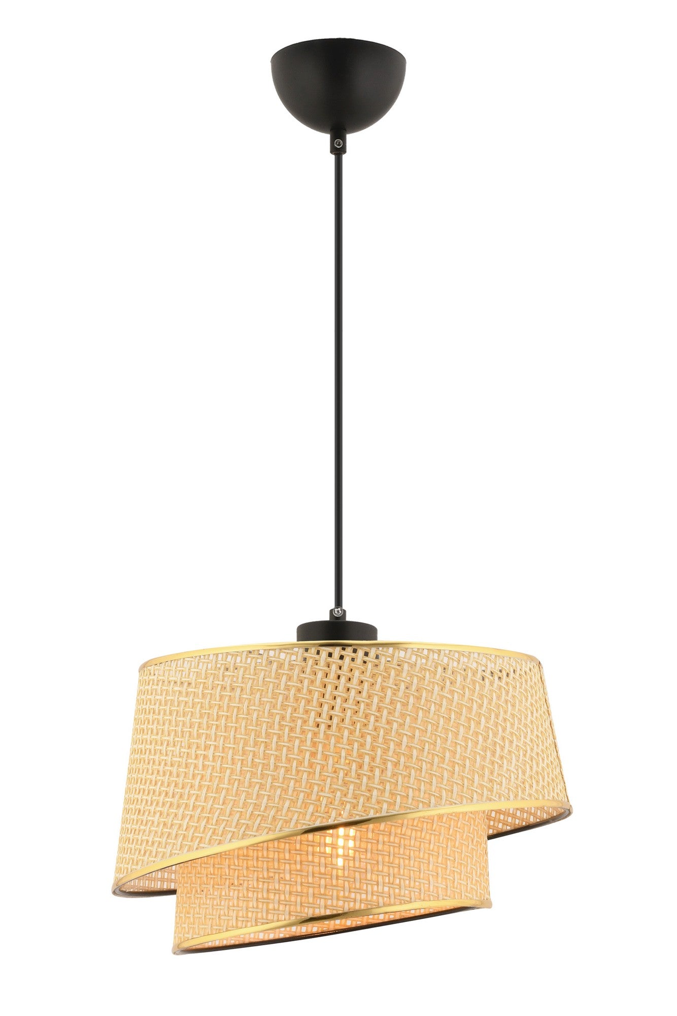 Candeeiro de Teto – 65 cm – Camel e Dourado – Metal