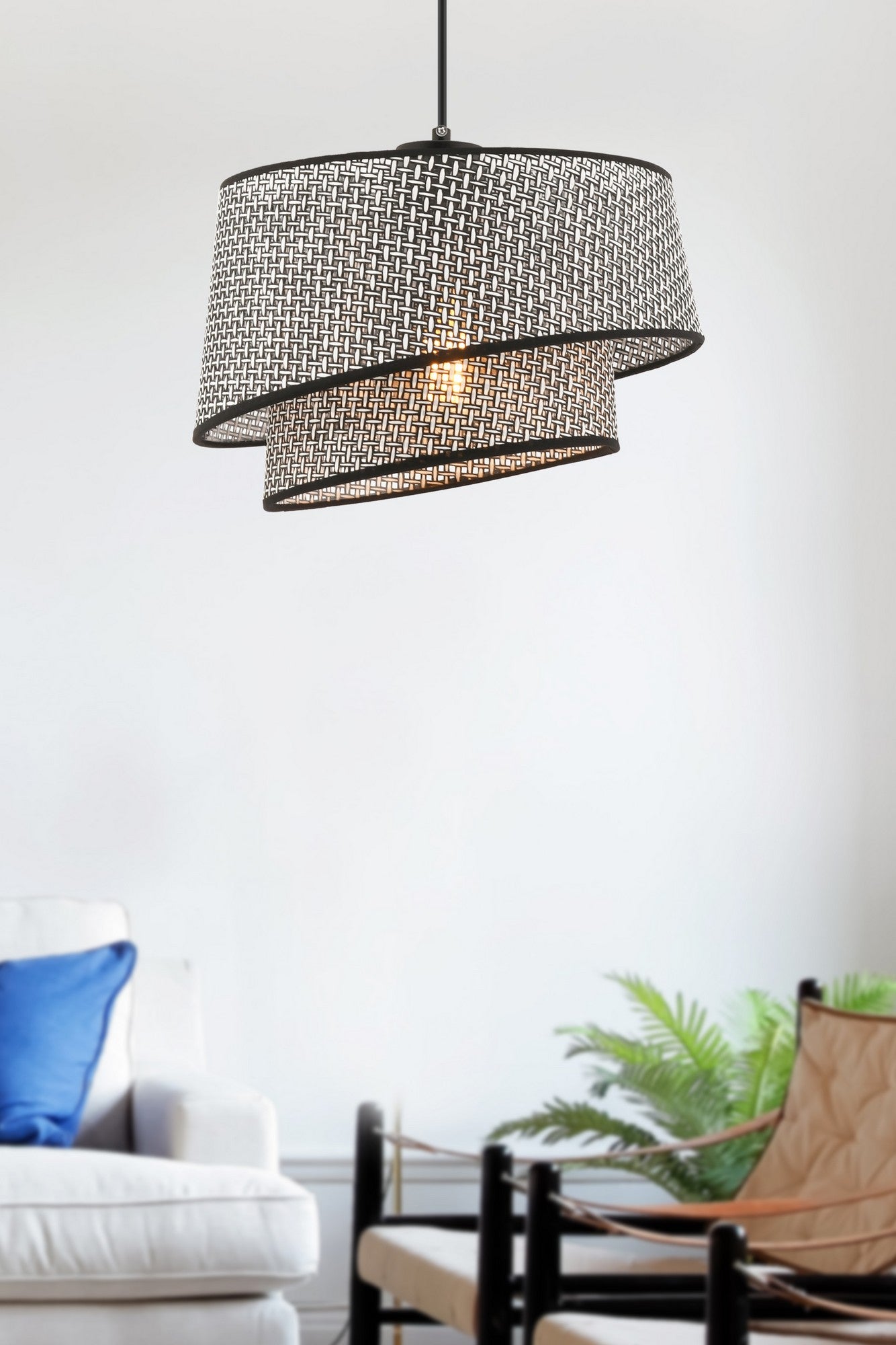 Candeeiro de Teto – 65 cm – Cinzento – Metálico