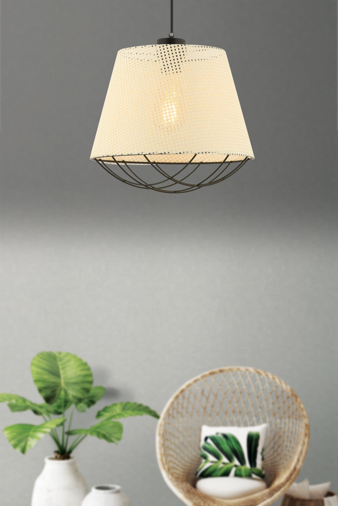 Candeeiro de Teto – 30 x 30 cm – Branco – Metálico