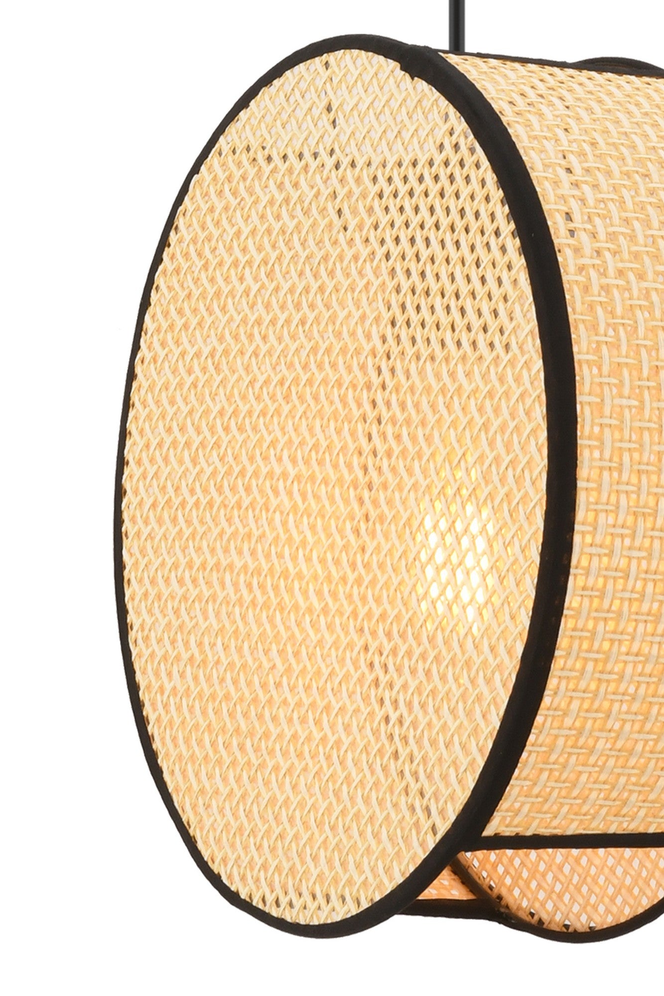 Candeeiro de Teto – 75 cm – Camel – Metal e Algodão
