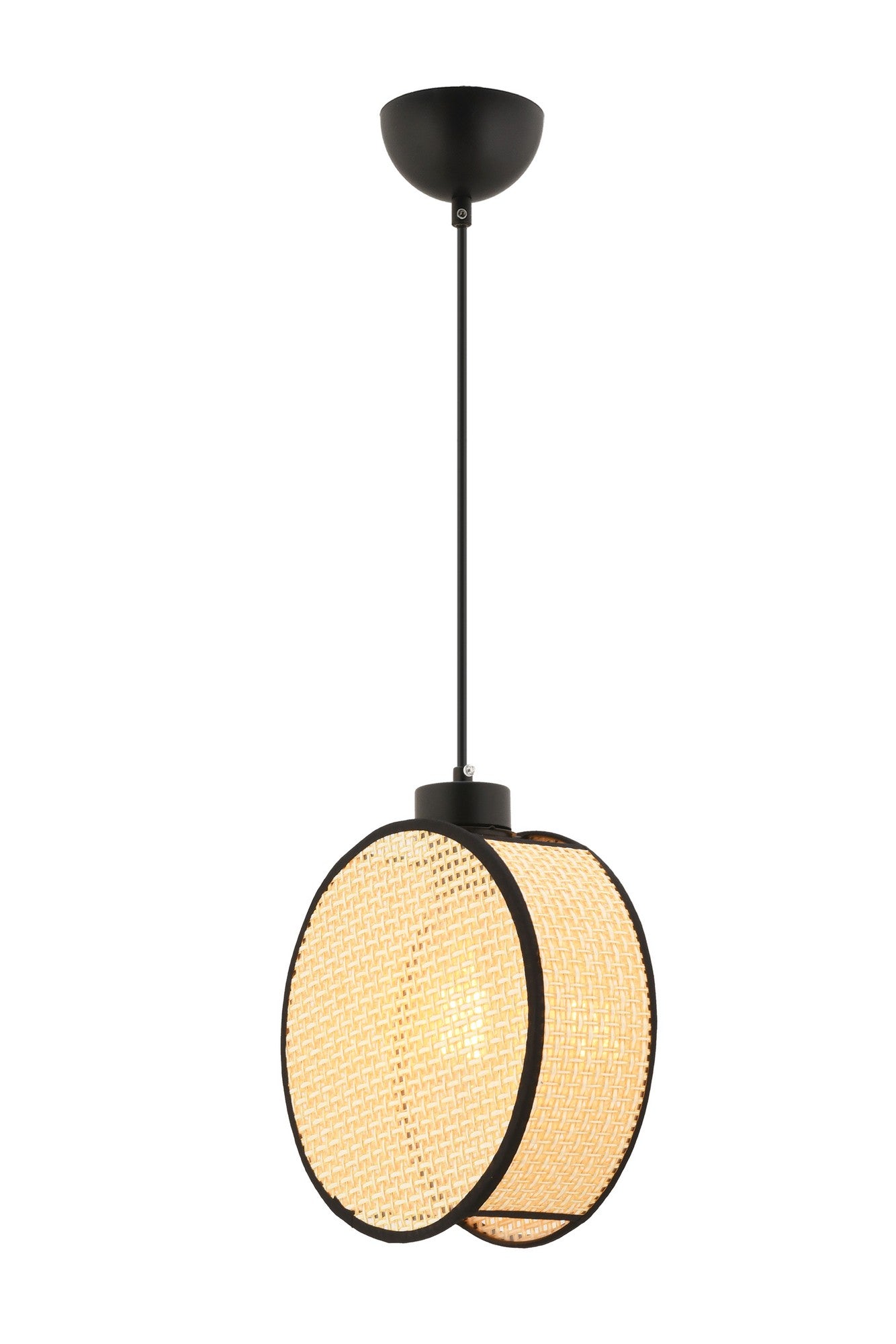 Candeeiro de Teto – 65 cm – Camelo – Metal e Algodão