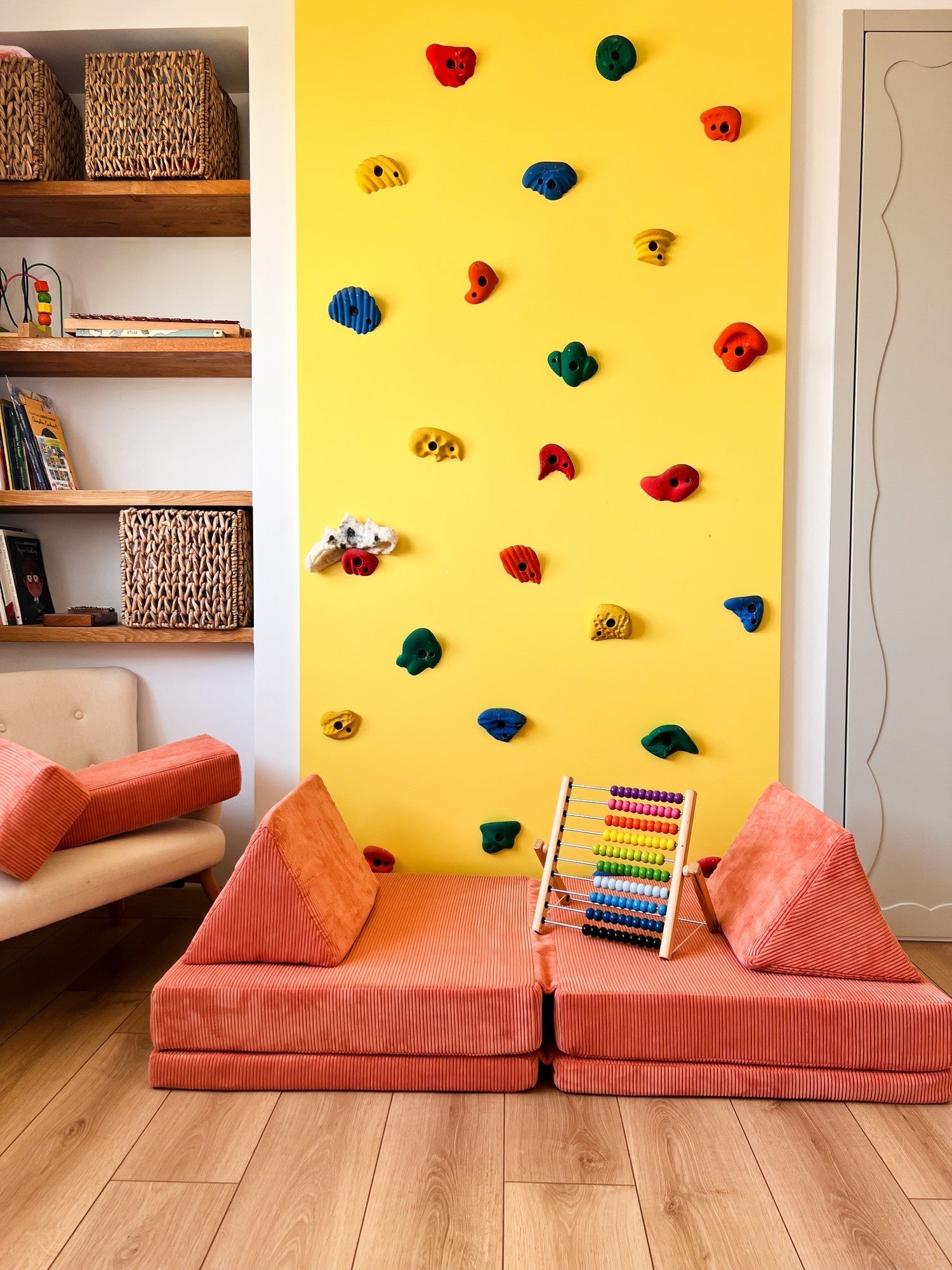 Sofá-cama elegante de 2 lugares, laranja, 140 x 70 x 46 cm | 100% poliéster, almofadas de espuma confortáveis | Perfeito para salas de estar e espaços de hóspedes