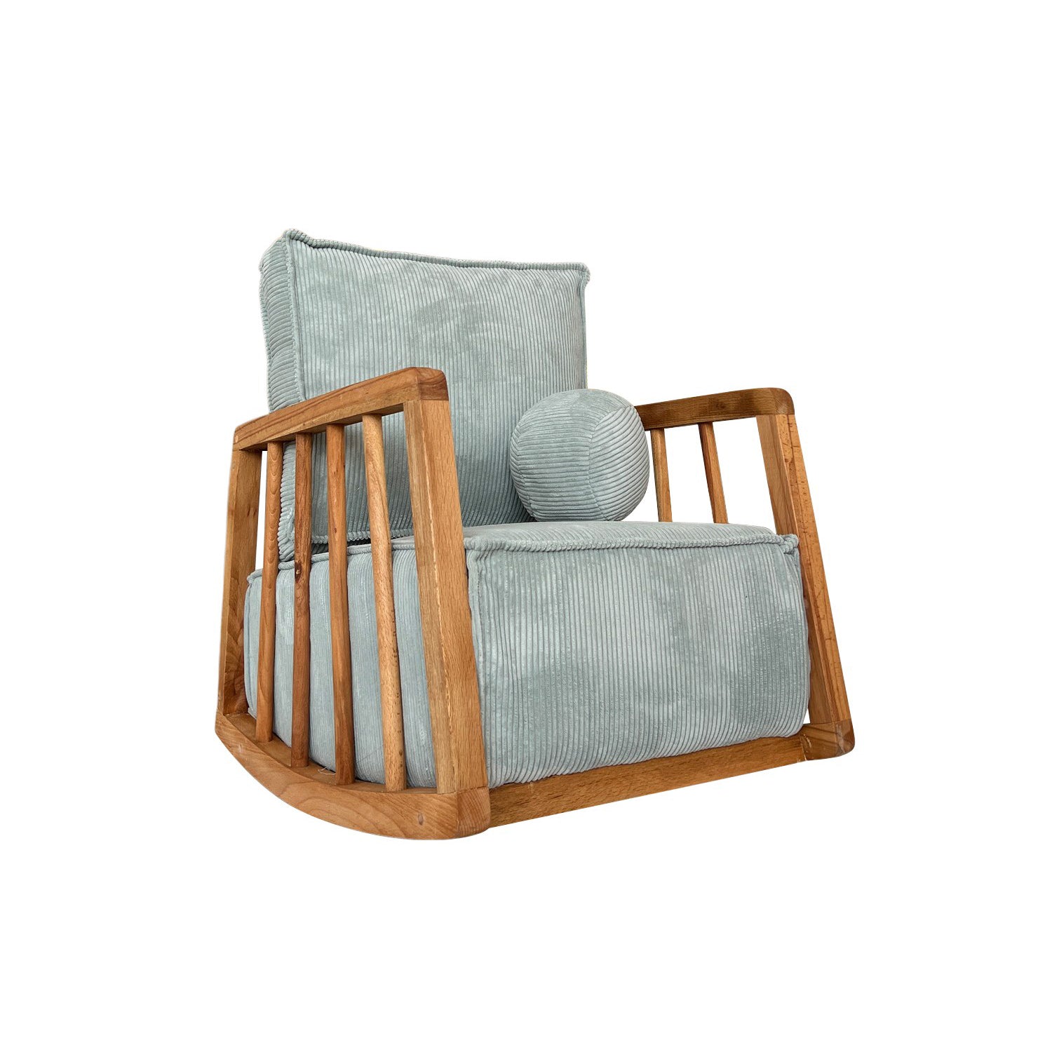 Poltrona Elegante, Azul, 50 cm L x 63 cm A x 72 cm P | Estrutura 100% Madeira de Carpa, Tecido 100% Poliéster | Conforto Elegante para Espaços Modernos