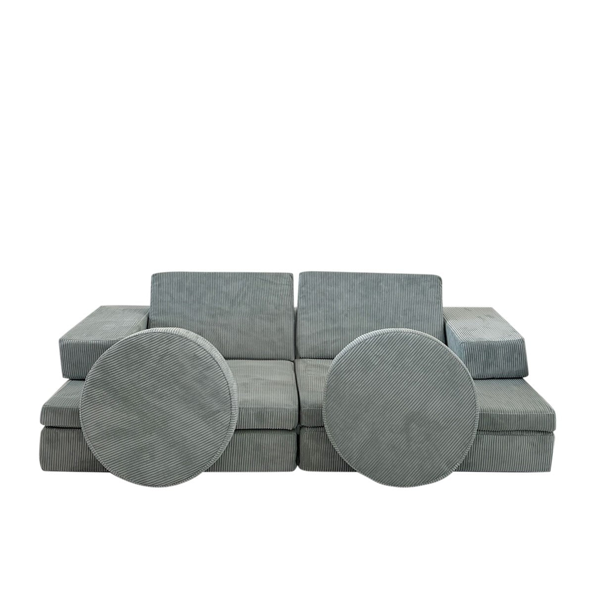 Sofá-cama elegante de 2 lugares, azul, 140 x 70 x 46 cm | 100% poliéster, almofadas de espuma confortáveis | Perfeito para espaços pequenos e quartos de hóspedes