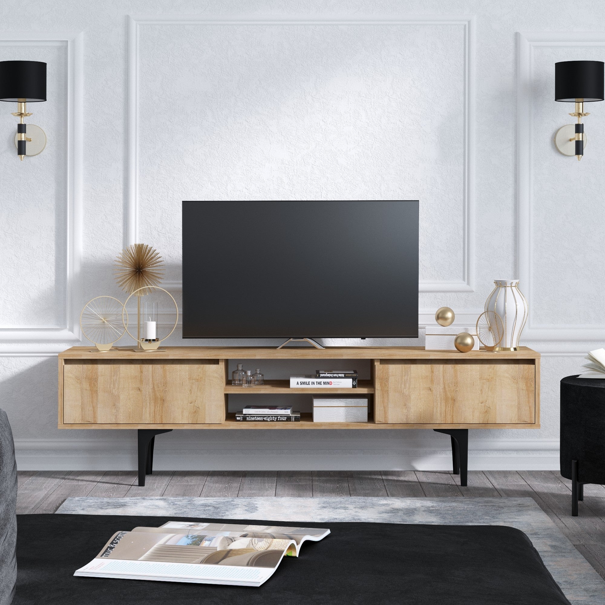 Móvel de TV – 180cm x 47cm x 40cm – Carvalho – MDF