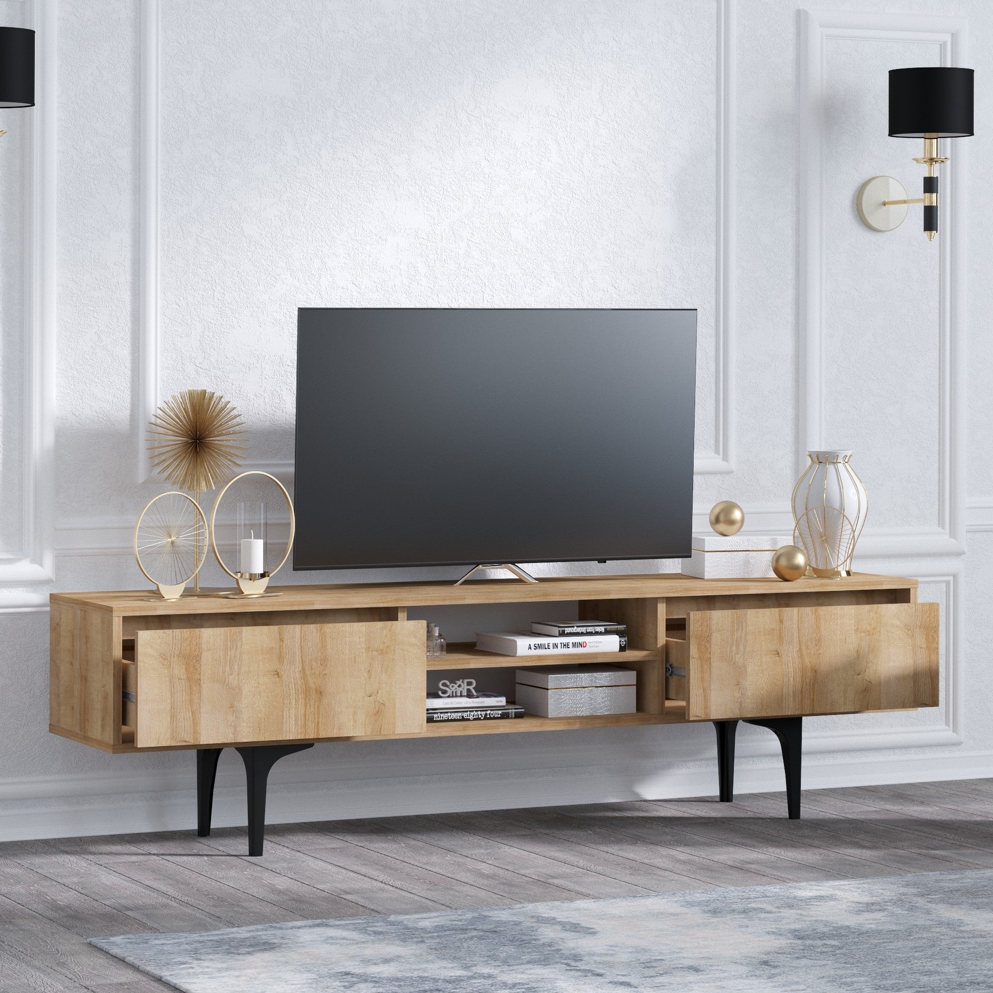 Móvel de TV – 180cm x 47cm x 40cm – Carvalho – MDF