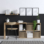 Secretária de Estudo em Carvalho – 74 cm x 145 cm x 45 cm – Melamina