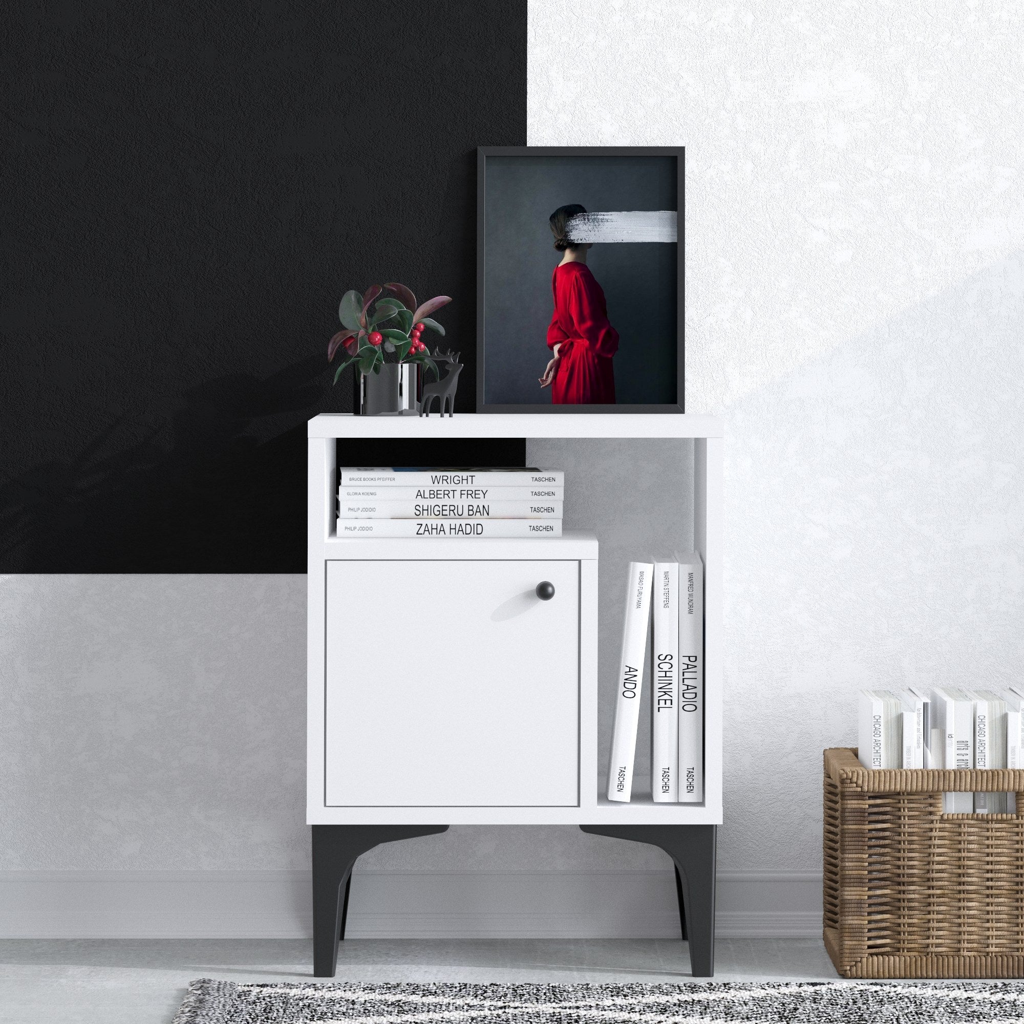 Mesa de cabeceira-Emma-Branco
Preto