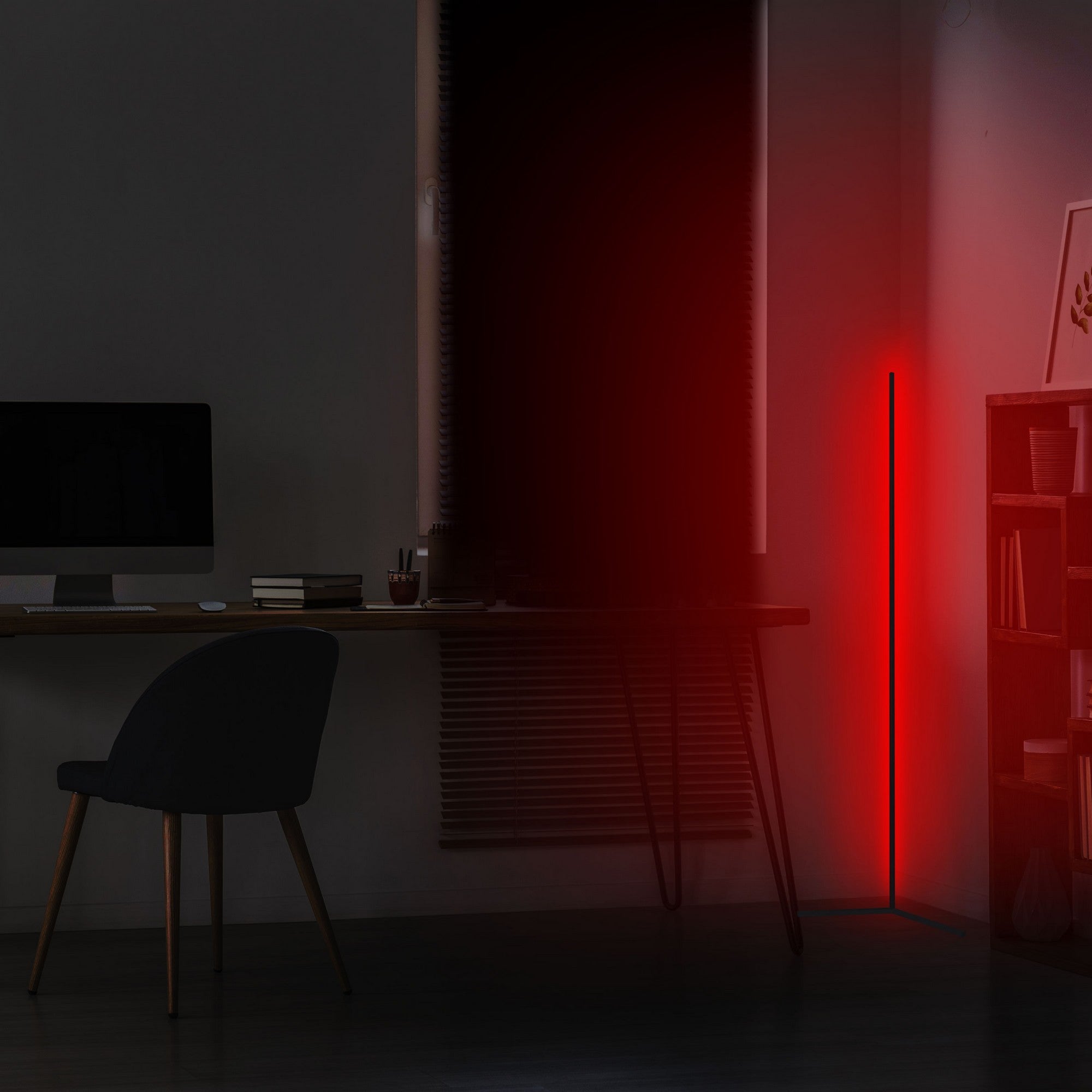 Candeeiro de Pé – 120 cm – Vermelho – Alumínio