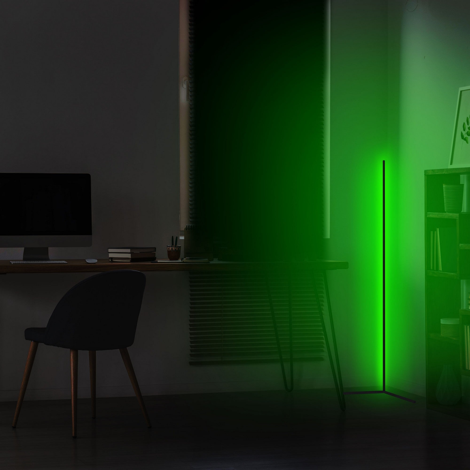 Candeeiro de Pé – 120 cm – Verde – Alumínio e Ferro