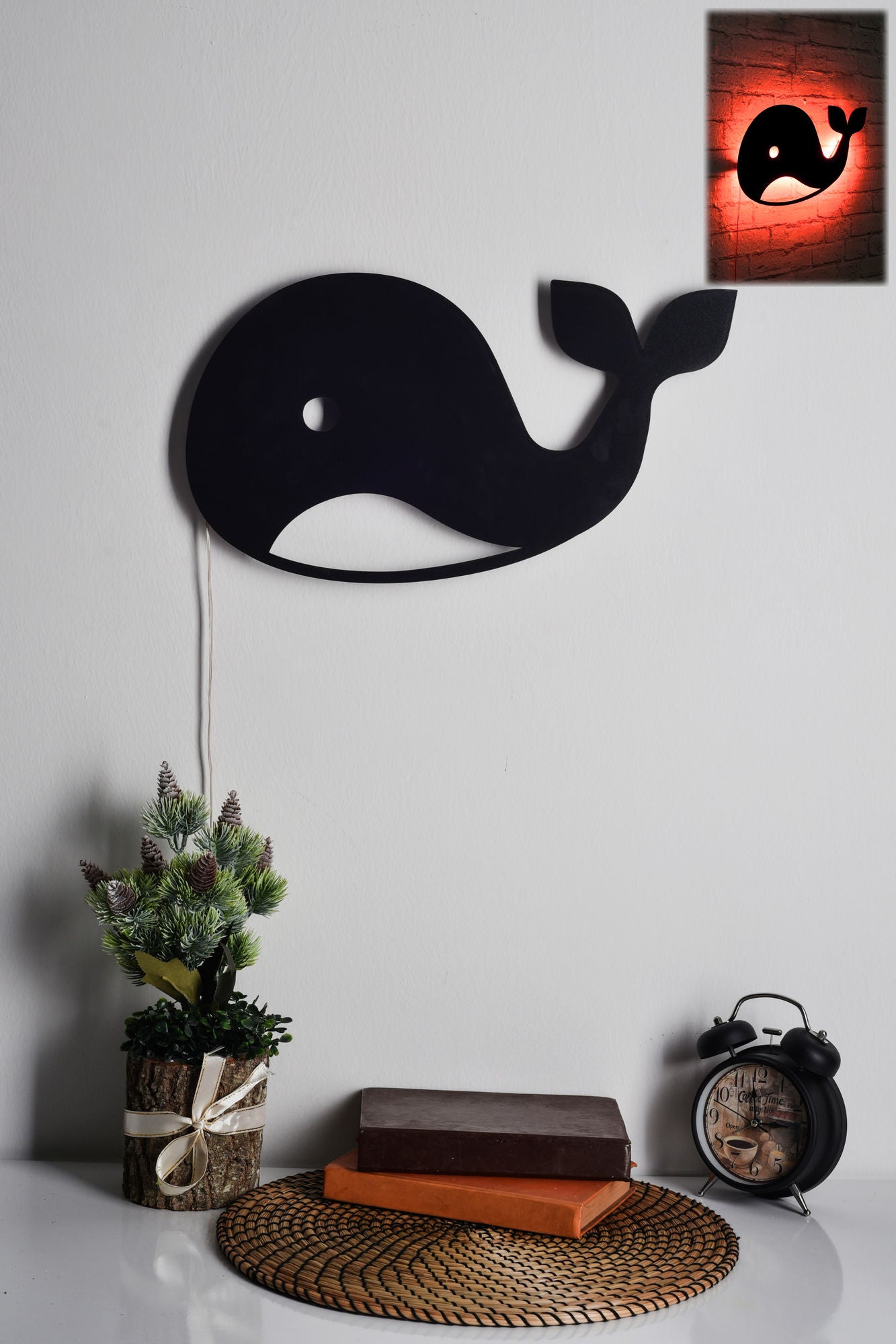 Baby Whale Red - Candeeiro LED Decorativo Premium