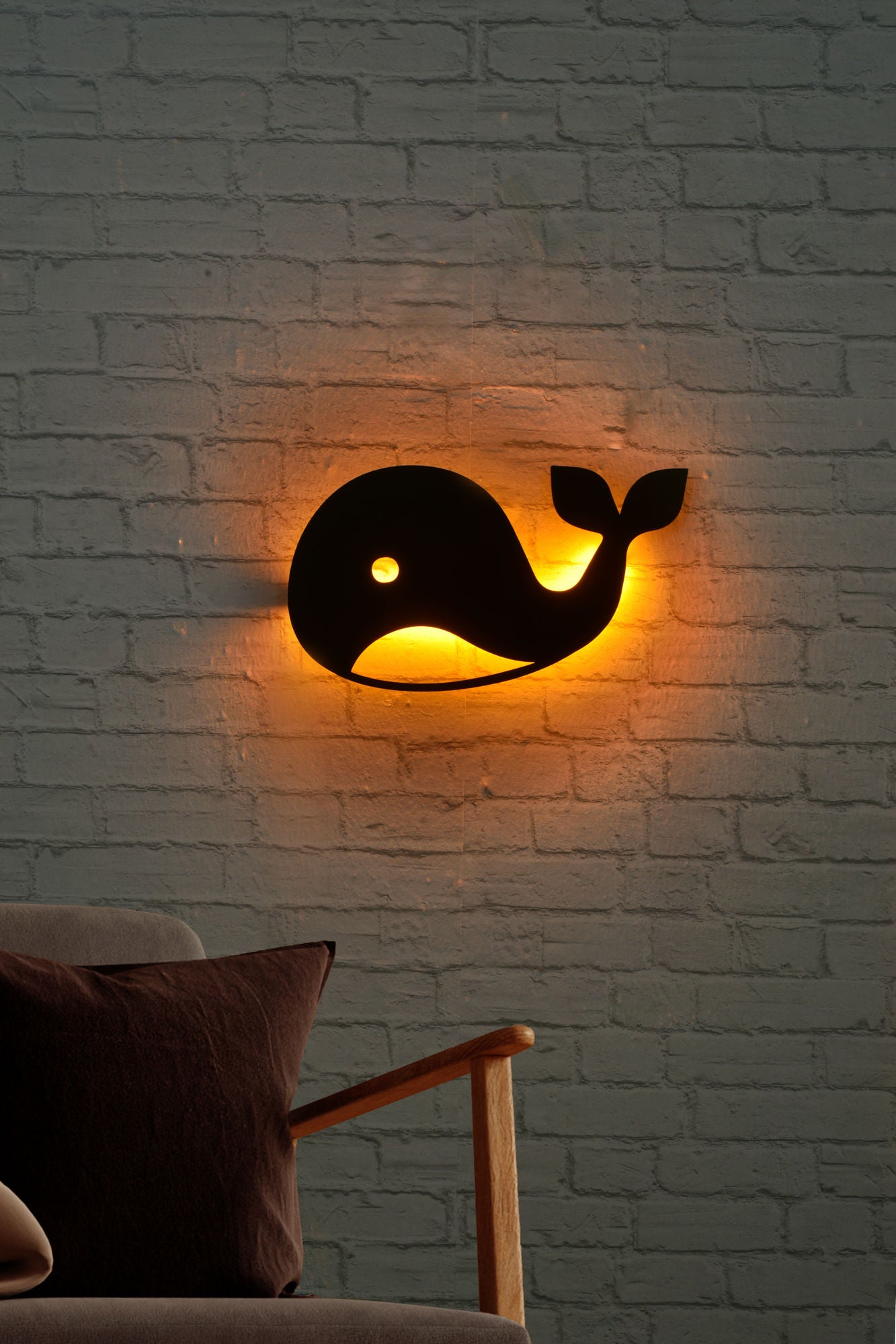 Baby Whale Yellow - Iluminação LED Decorativa de Luxo