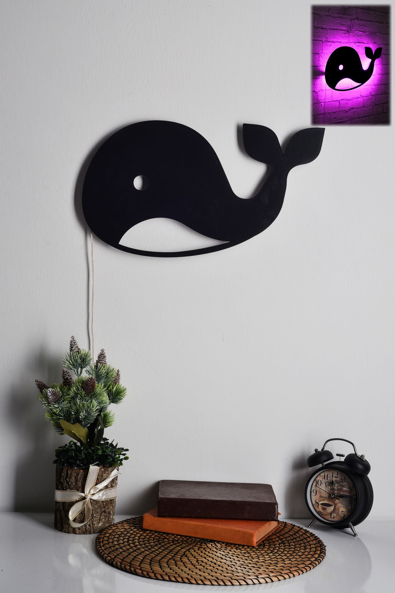 Baby Whale Pink - Iluminação LED Decorativa de Luxo