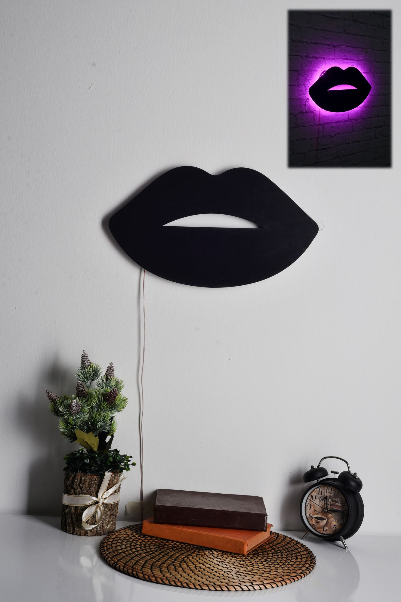 Lâmpada LED Decorativa Lips 2 Pink - Iluminação Premium Design