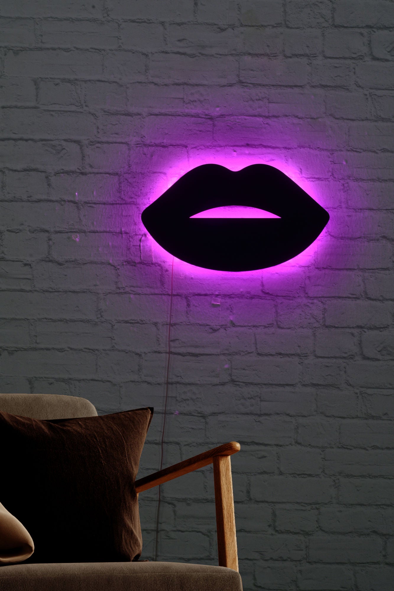 Lâmpada LED Decorativa Lips 2 Pink - Iluminação Premium Design