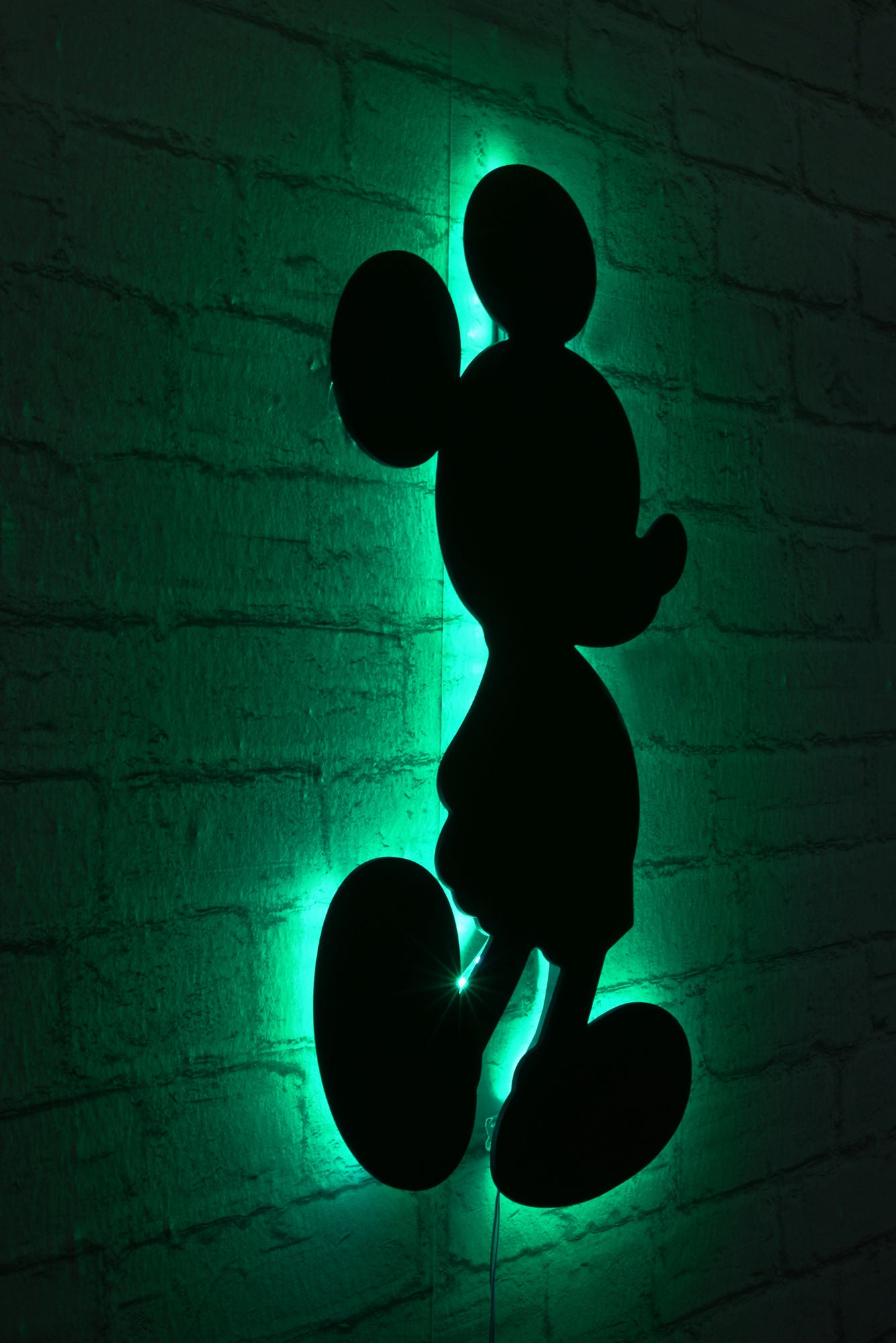 Candeeiro LED Mickey Mouse Green - Iluminação Decorativa Premium