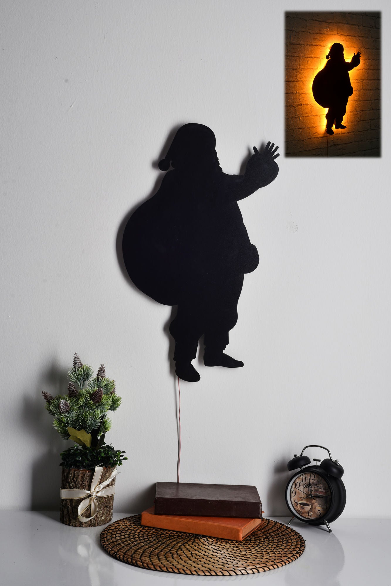 Candeeiro LED Santa Claus 2 Yellow - Iluminação Decorativa de Luxo