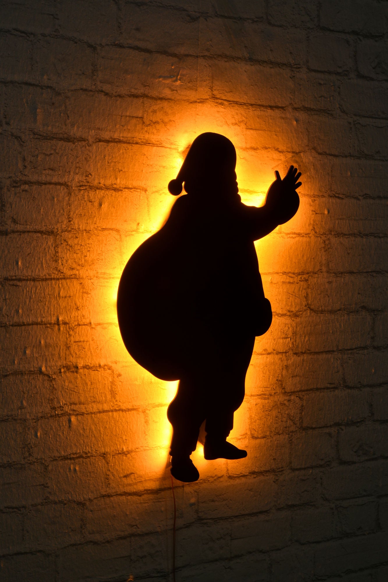 Candeeiro LED Santa Claus 2 Yellow - Iluminação Decorativa de Luxo