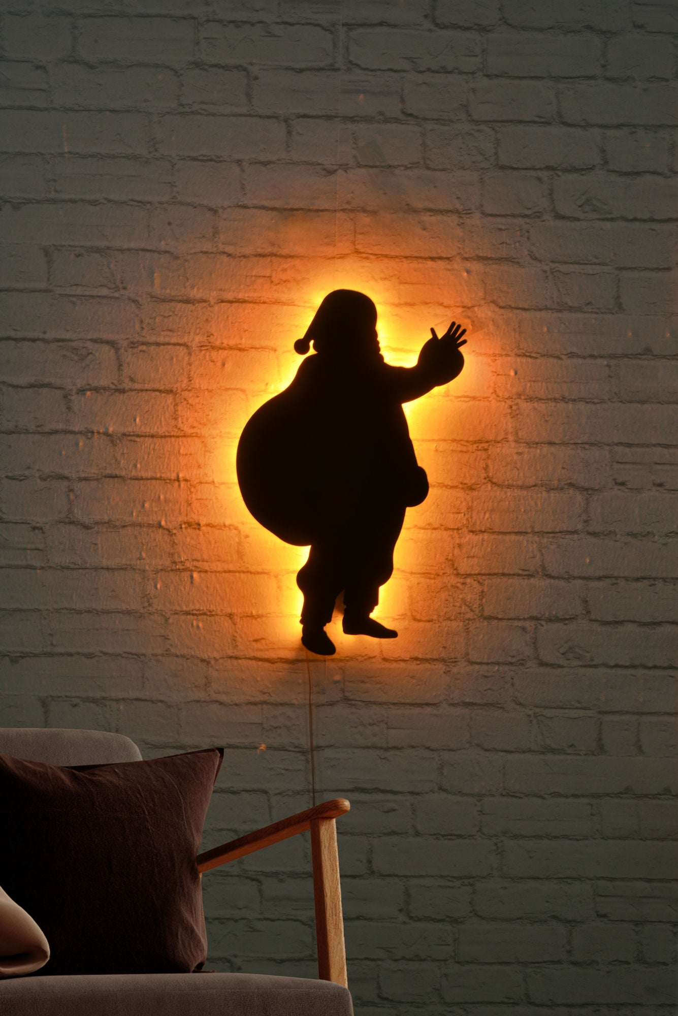 Candeeiro LED Santa Claus 2 Yellow - Iluminação Decorativa de Luxo