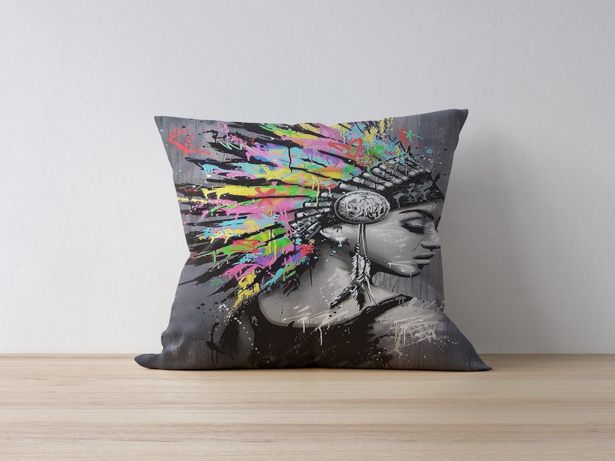 Capa de Almofada – 43 x 43 cm – Multicolorido – 50% Poliéster / 50% Algodão