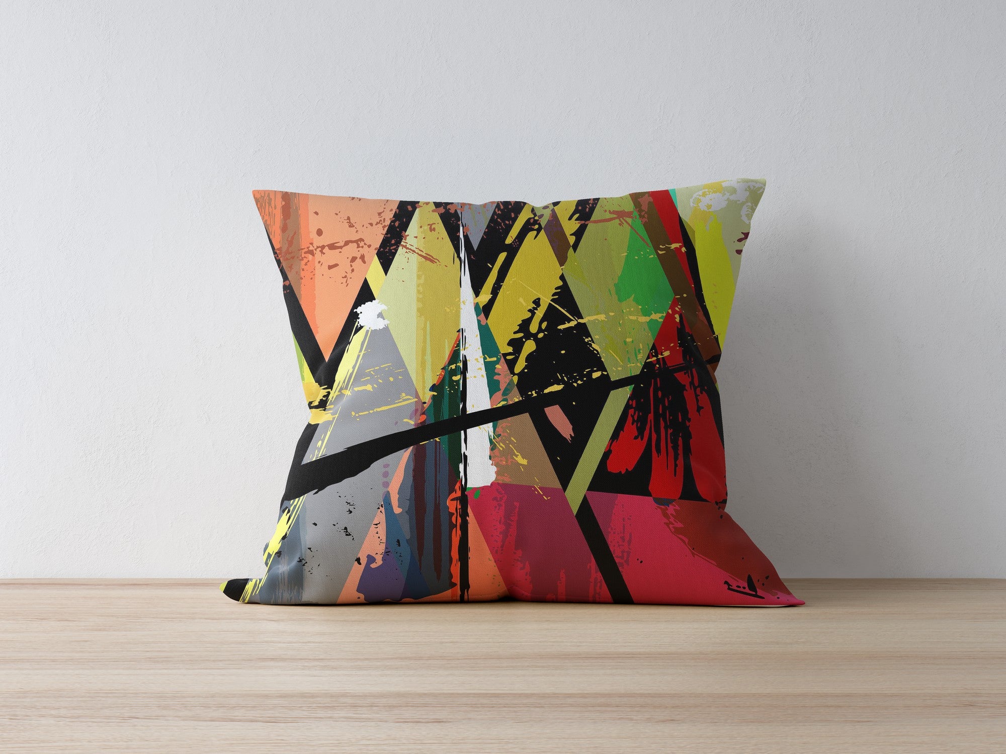 Capa de almofada – 43 x 43 cm – Multicolorido – 50% poliéster / 50% algodão