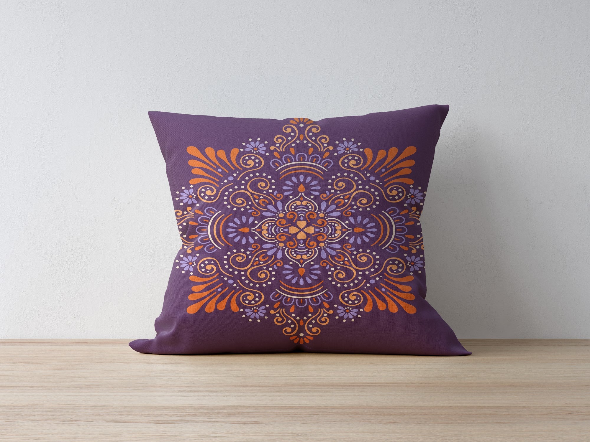 Capa de Almofada – 43 x 43 cm – Multicolorido – Poliester e Algodão
